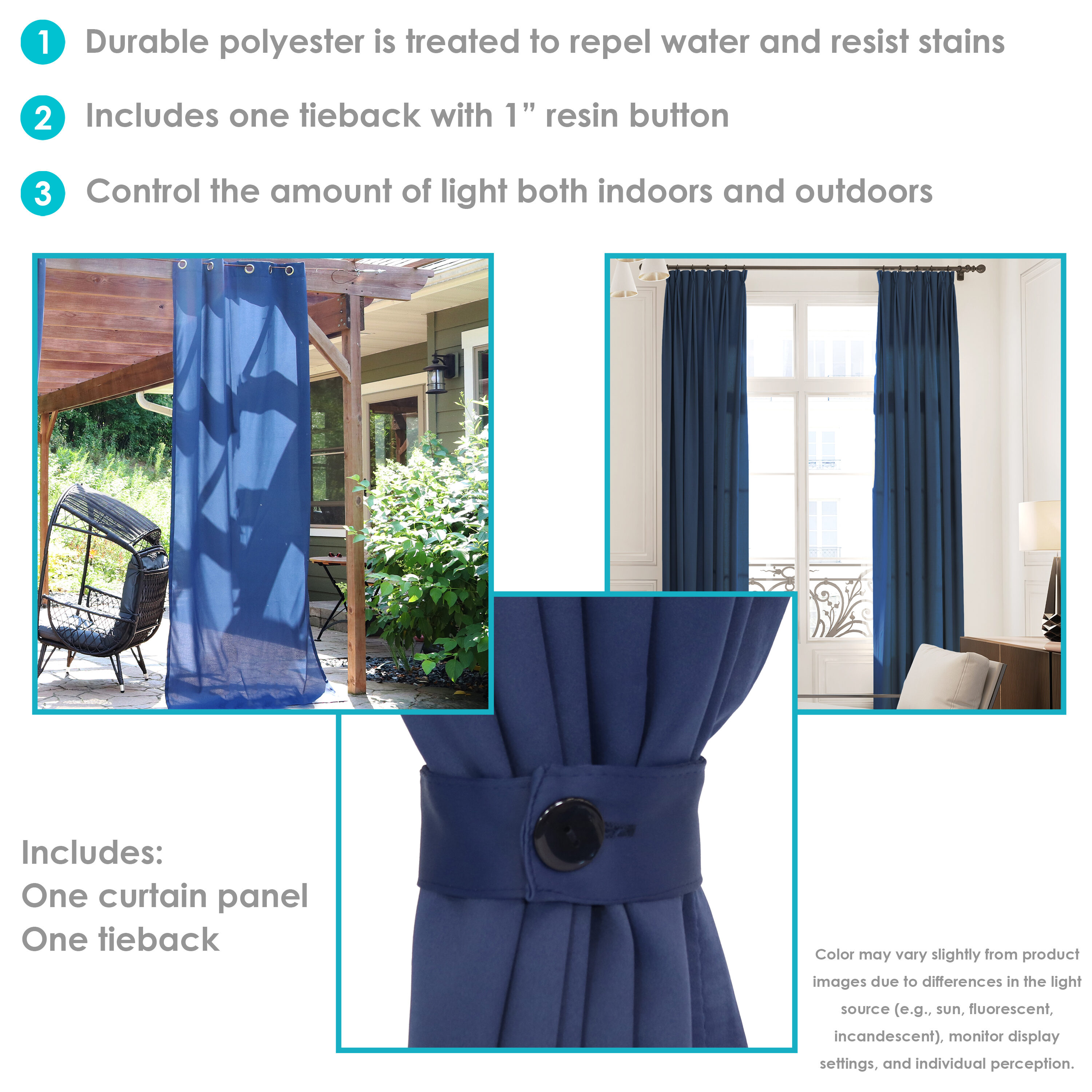 Sunnydaze Decor SNR-474 curtains - View #11
