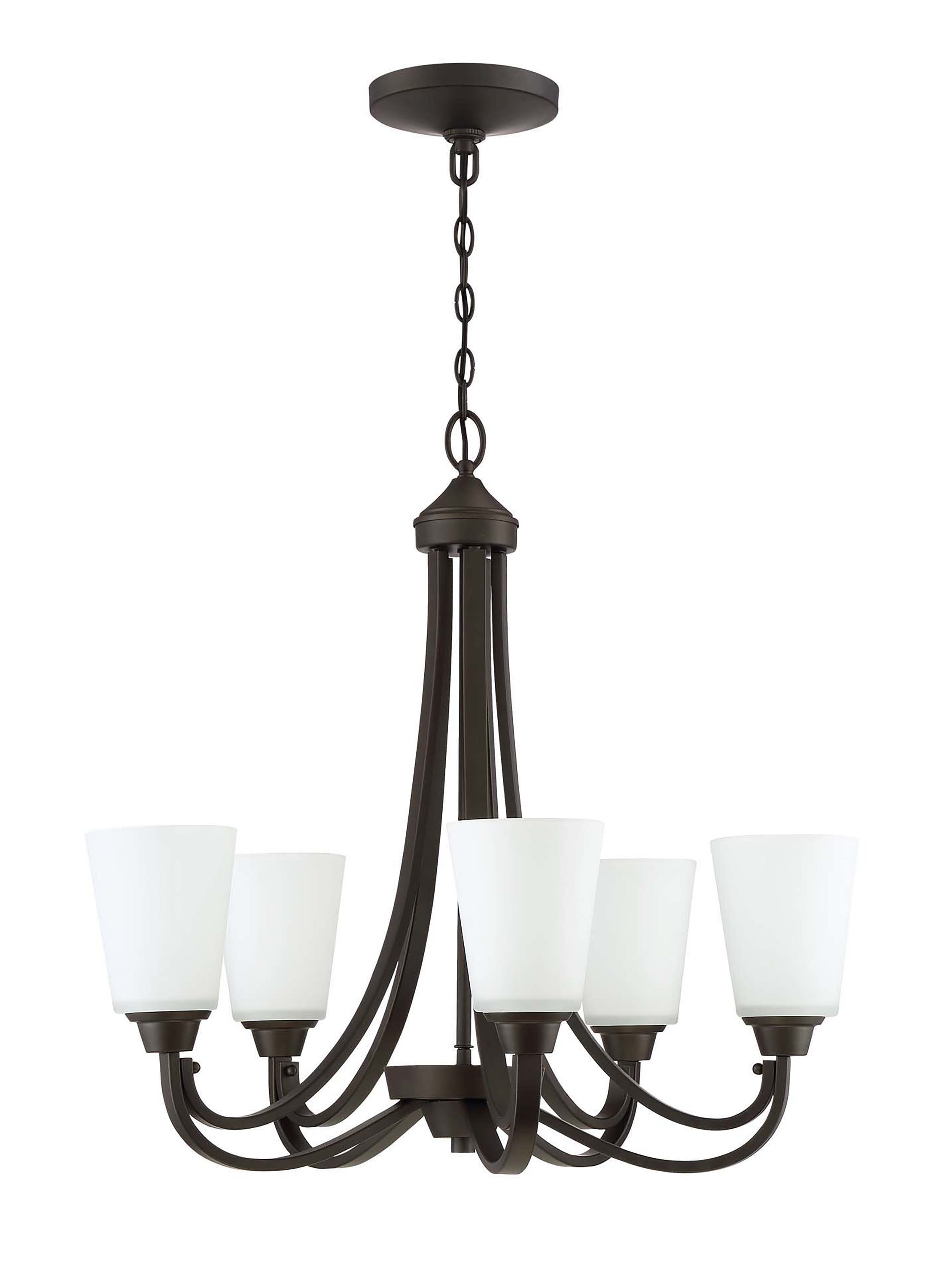 Craftmade 41925-ESP Grace 5 -Light Bronze Transitional For Use in Bedrooms, Dining Rooms, Foyers, Kitchens, Living Rooms Chandelier