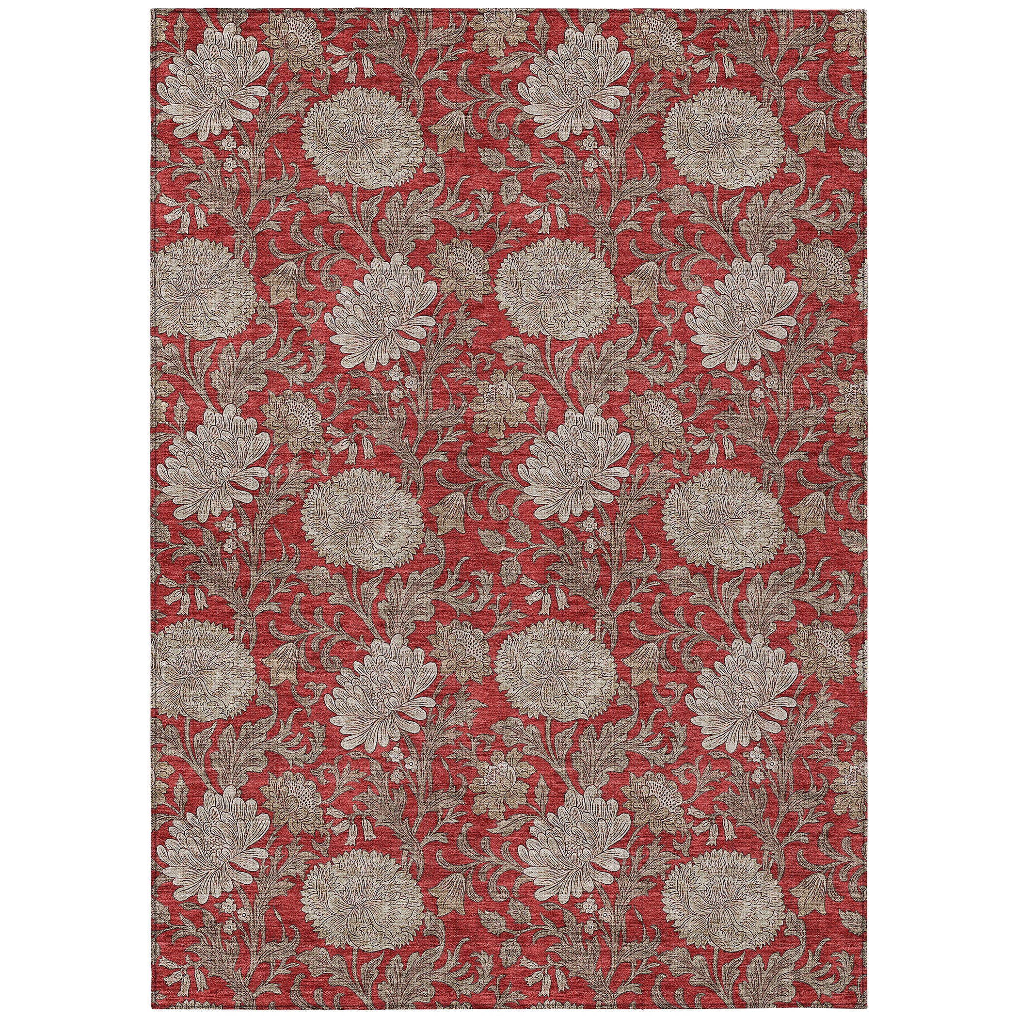 Addison Rugs ACN677RD3X5 Chantille ACN677RD 3 x 5 (ft) Polyester Red Rectangular Indoor/Outdoor Geometric Machine washable Area rug