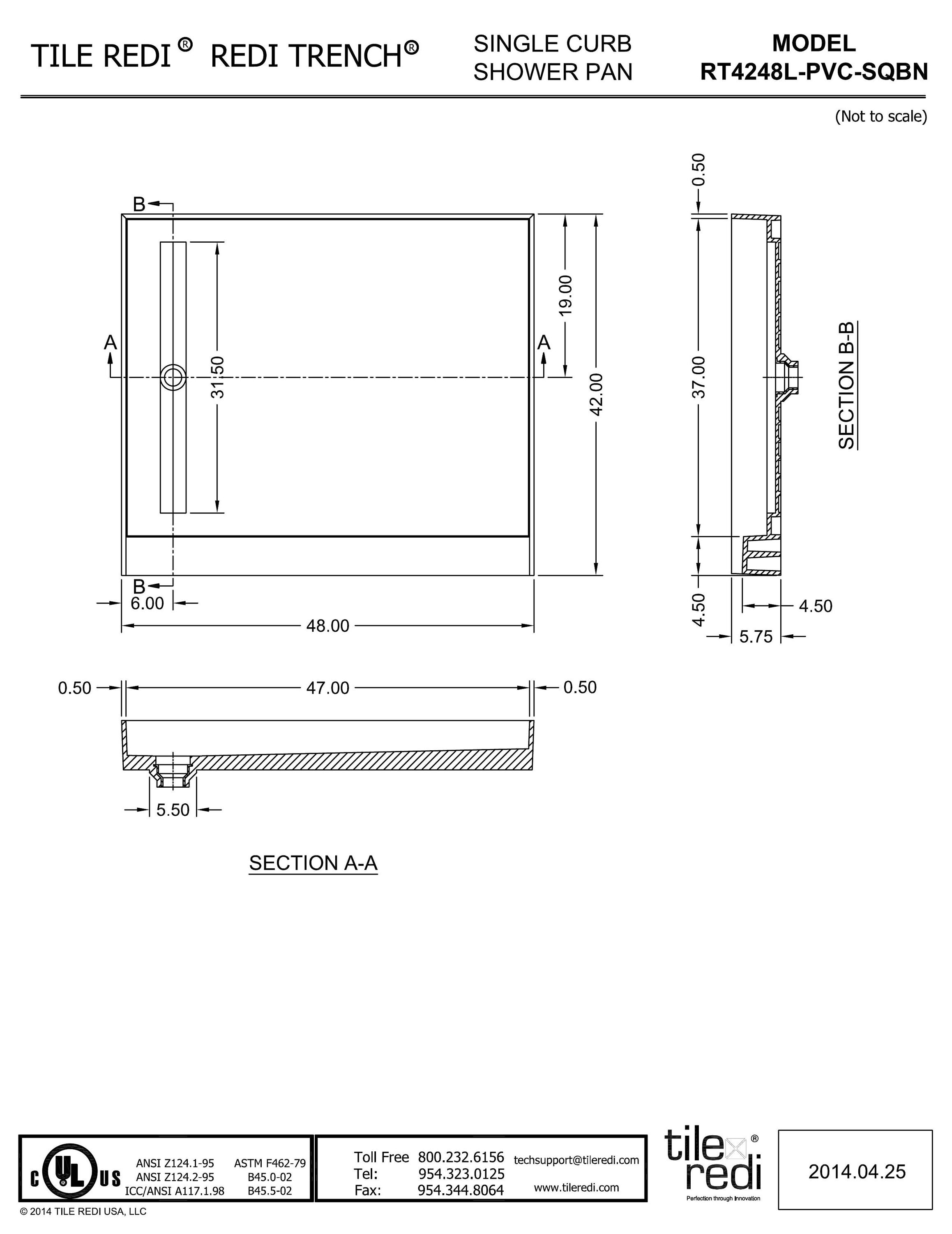 Tile Redi RT4248L-PVC-SQBN Shower-Floors - View #10