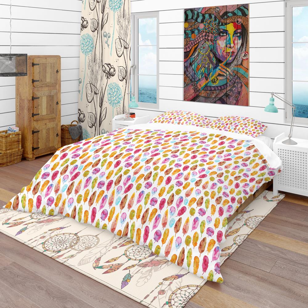 Designart BED18672-T 3 -Piece Pink Twin Duvet cover Set