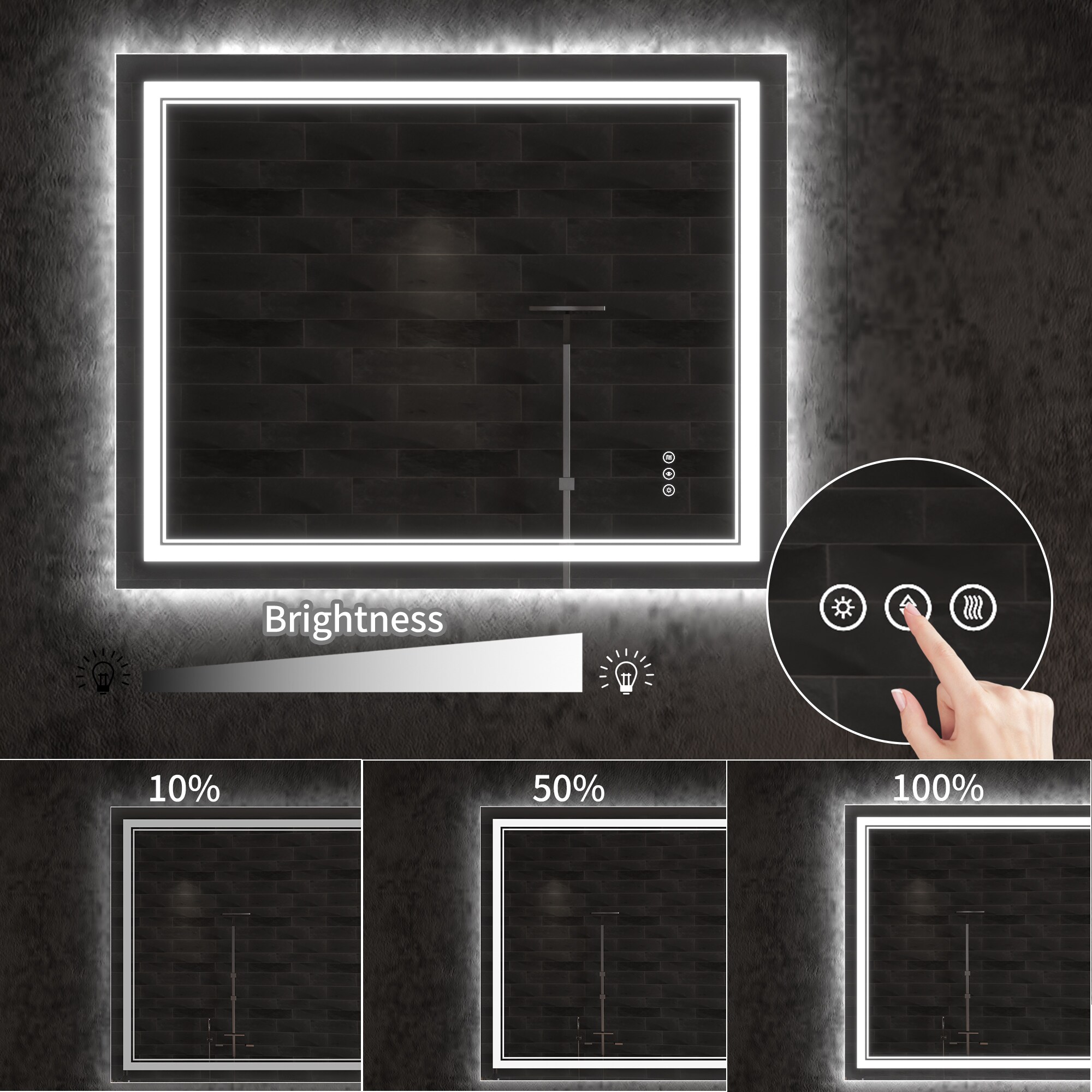ExBrite DHBM2836BLAL Framed-Bath-Mirrors - View #7