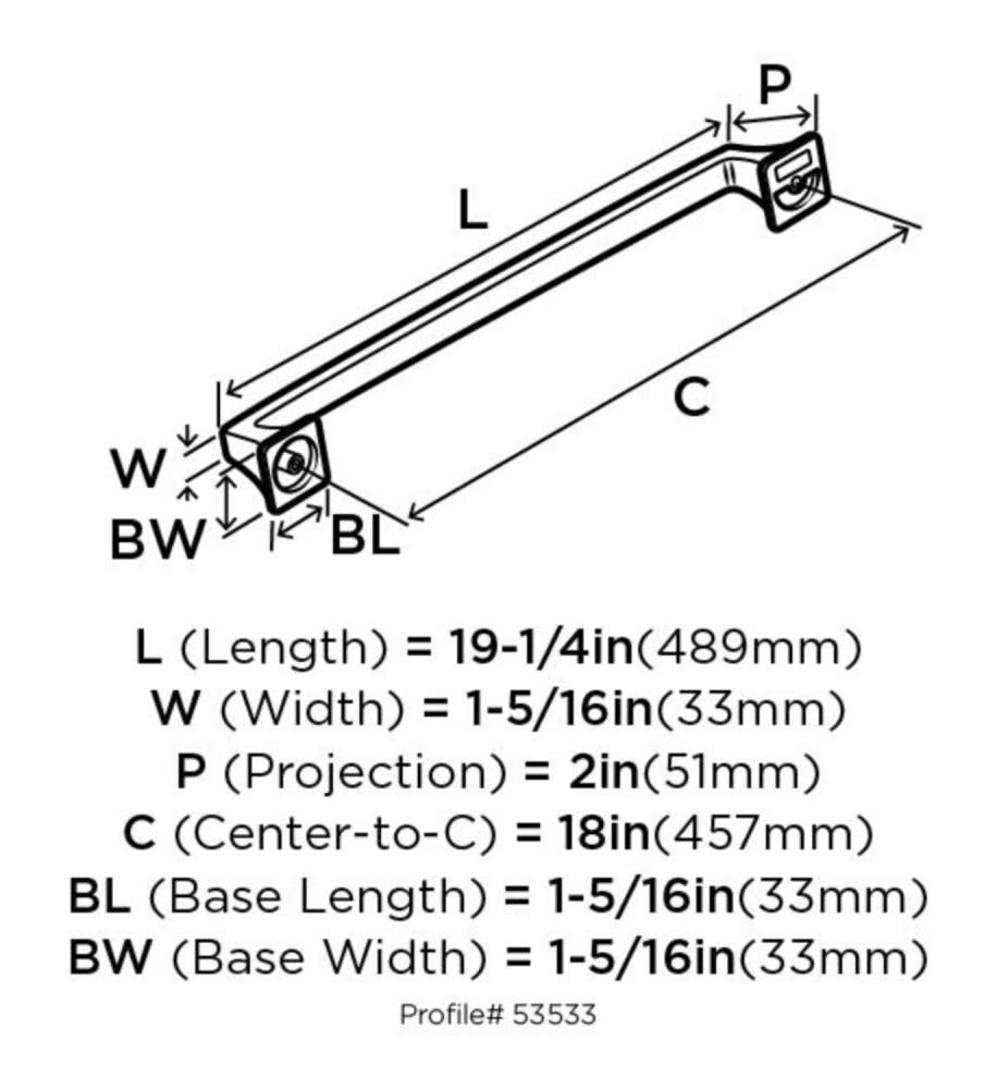 Amerock 1853608 Cabinet-Pulls - View #6