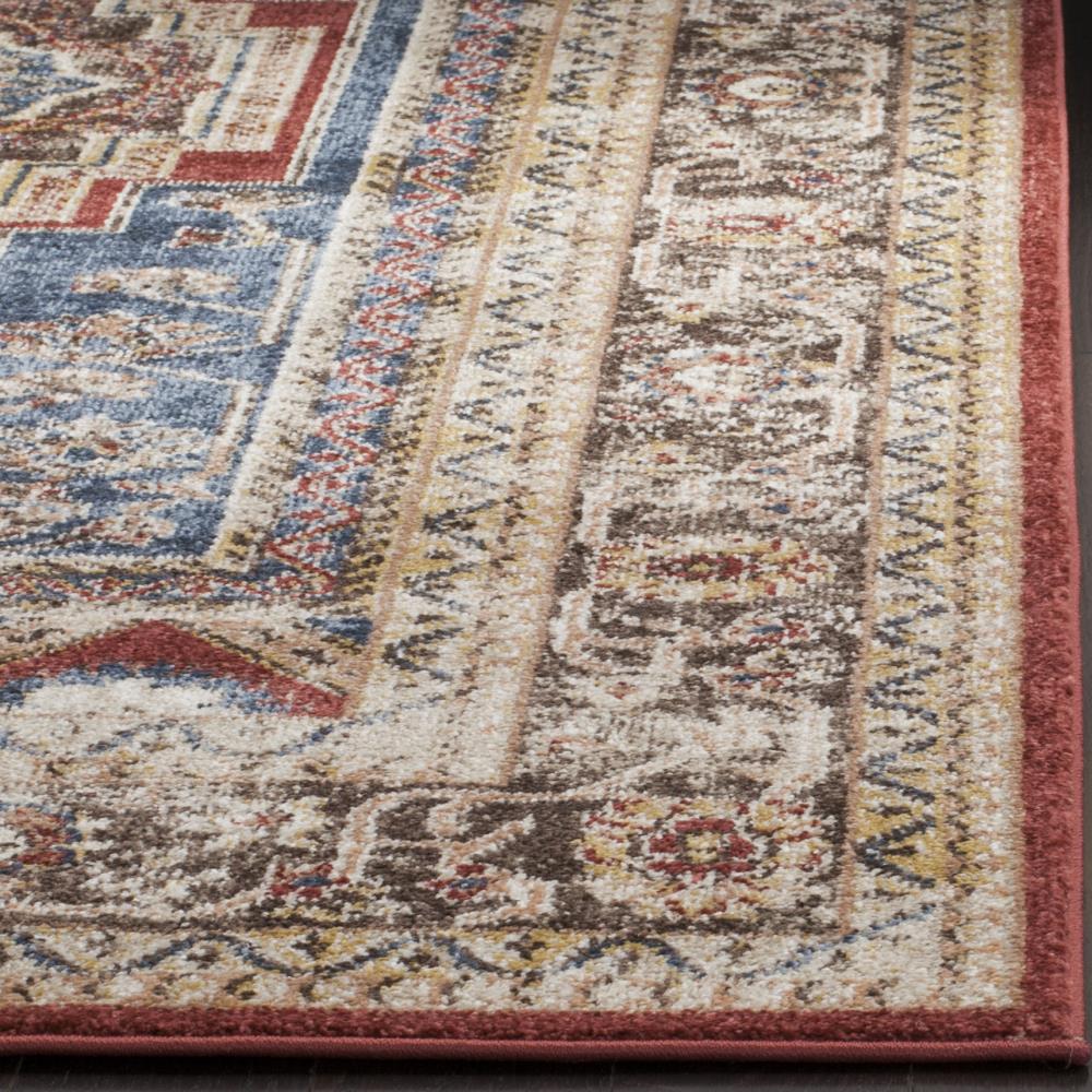 Bijar Blue and Brown 8' x 10' Synthetic Area Rug