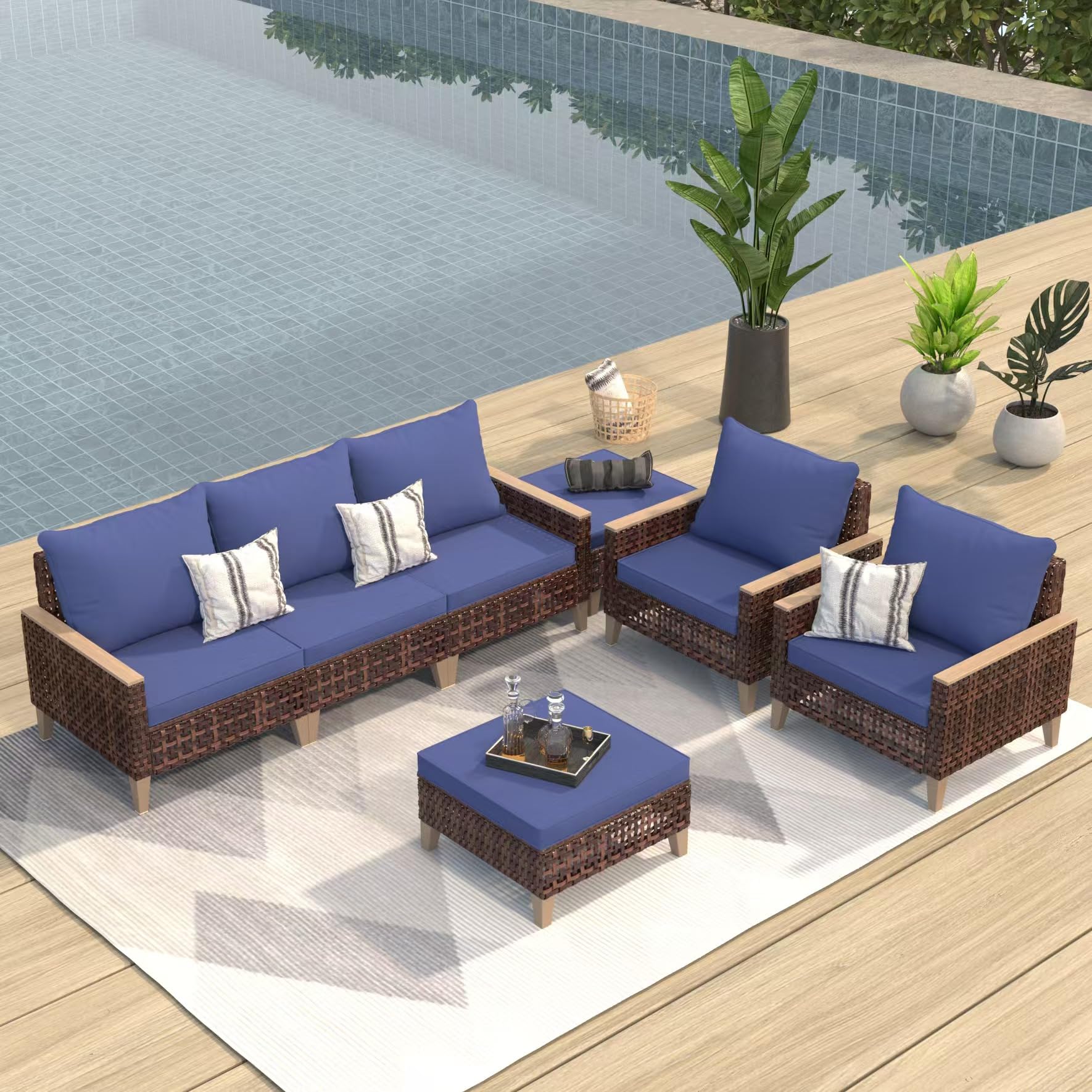 CESICIA R29-5P-BR Patio-Conversation-Sets - View #6