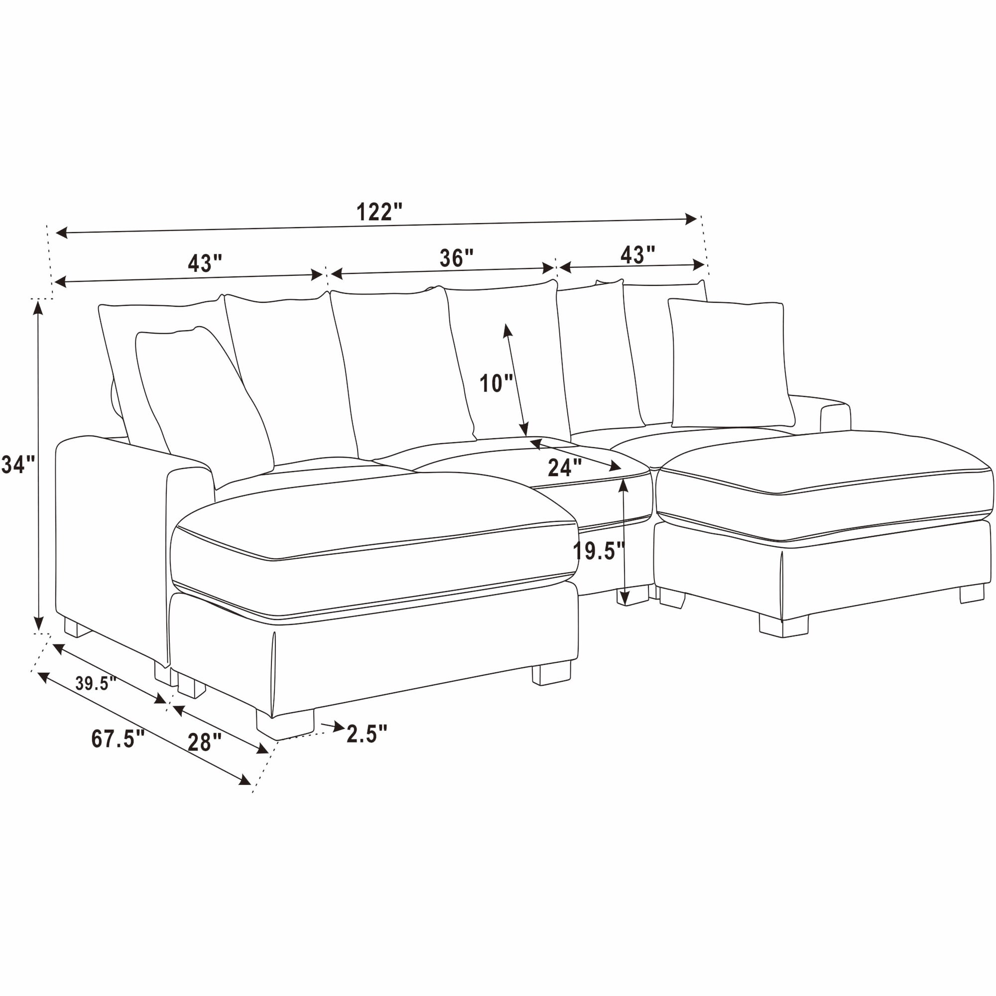 Homy Casa B343S00039 Sofas-Loveseats - View #6