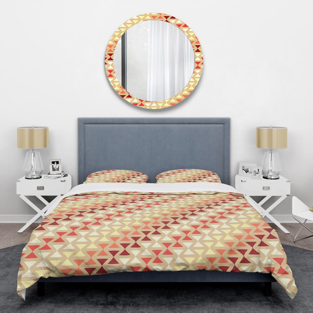 Designart BED24295-K 3-Piece Gold King Duvet Cover Set