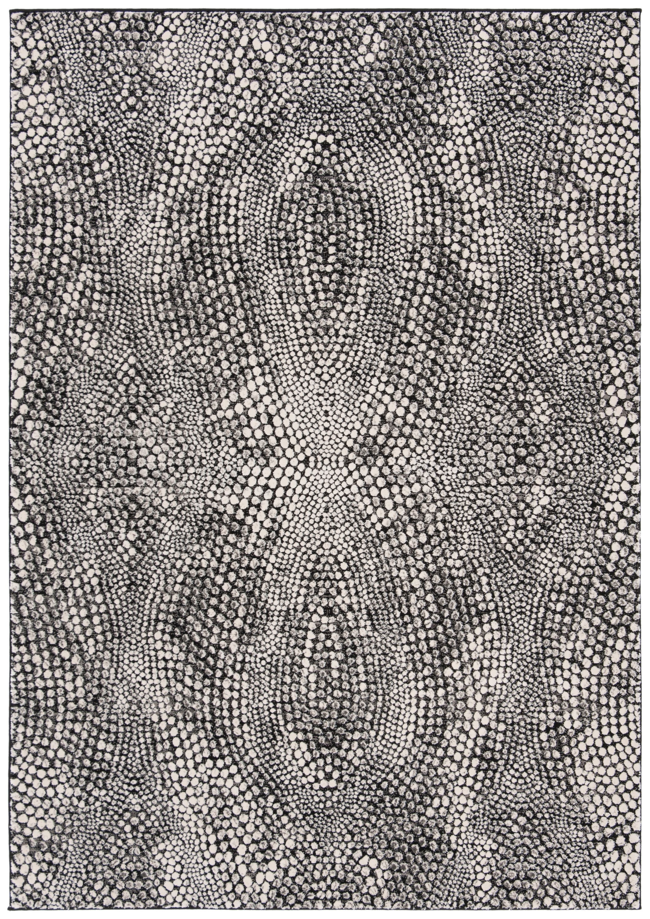 Reversible Abstract Synthetic 9' x 12' Rug in Gray