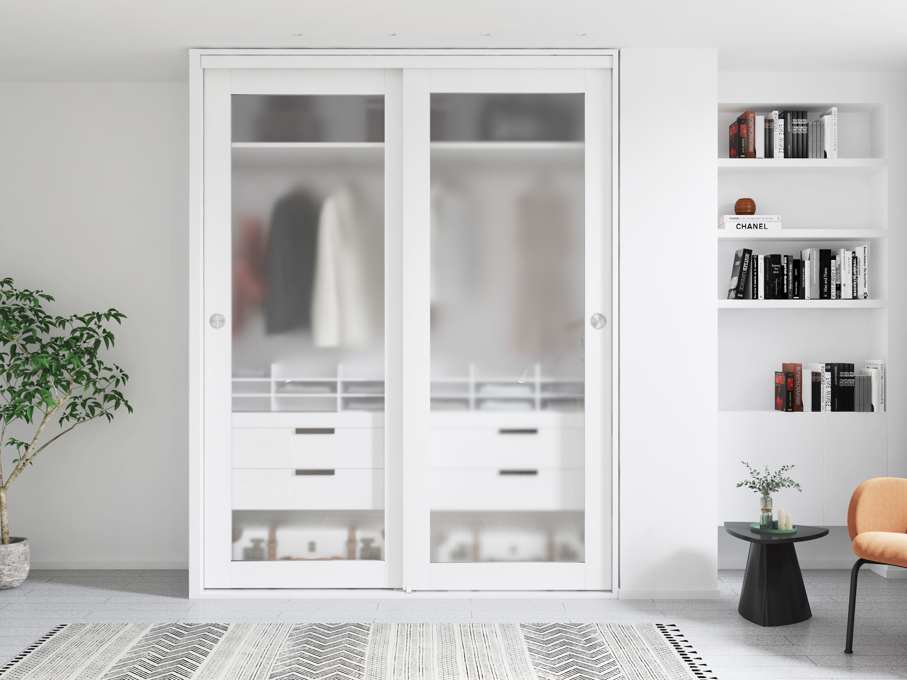 CALHOME GC03-1L-72-F-WHITE Barn-Doors - View #2