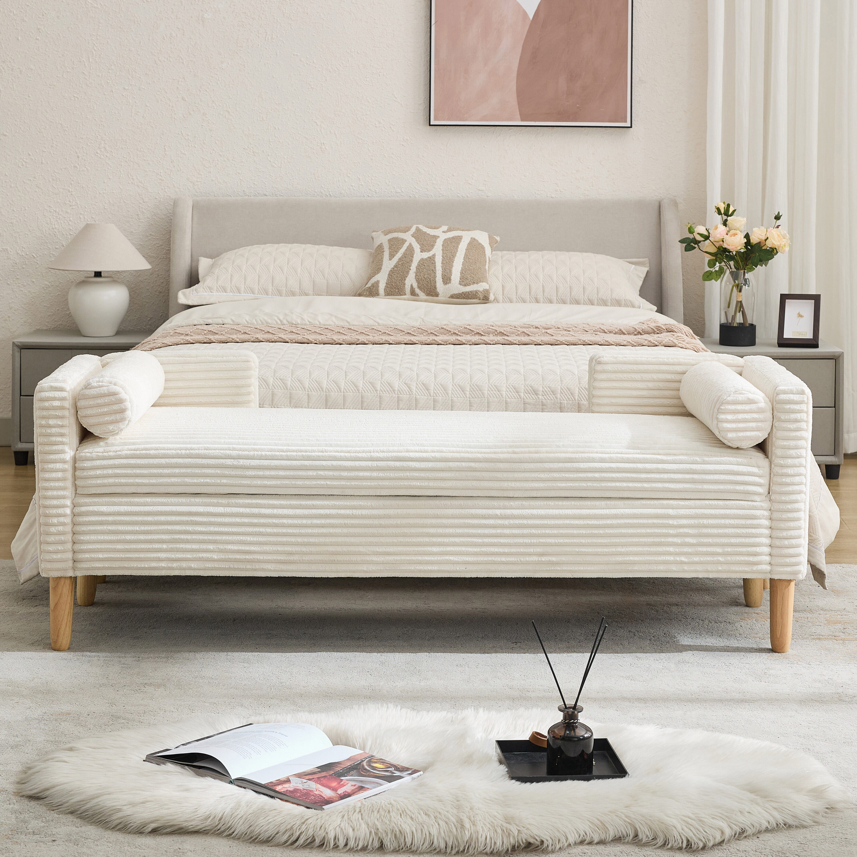 Hrinhom HC-S4112-IVORY bench - View #3