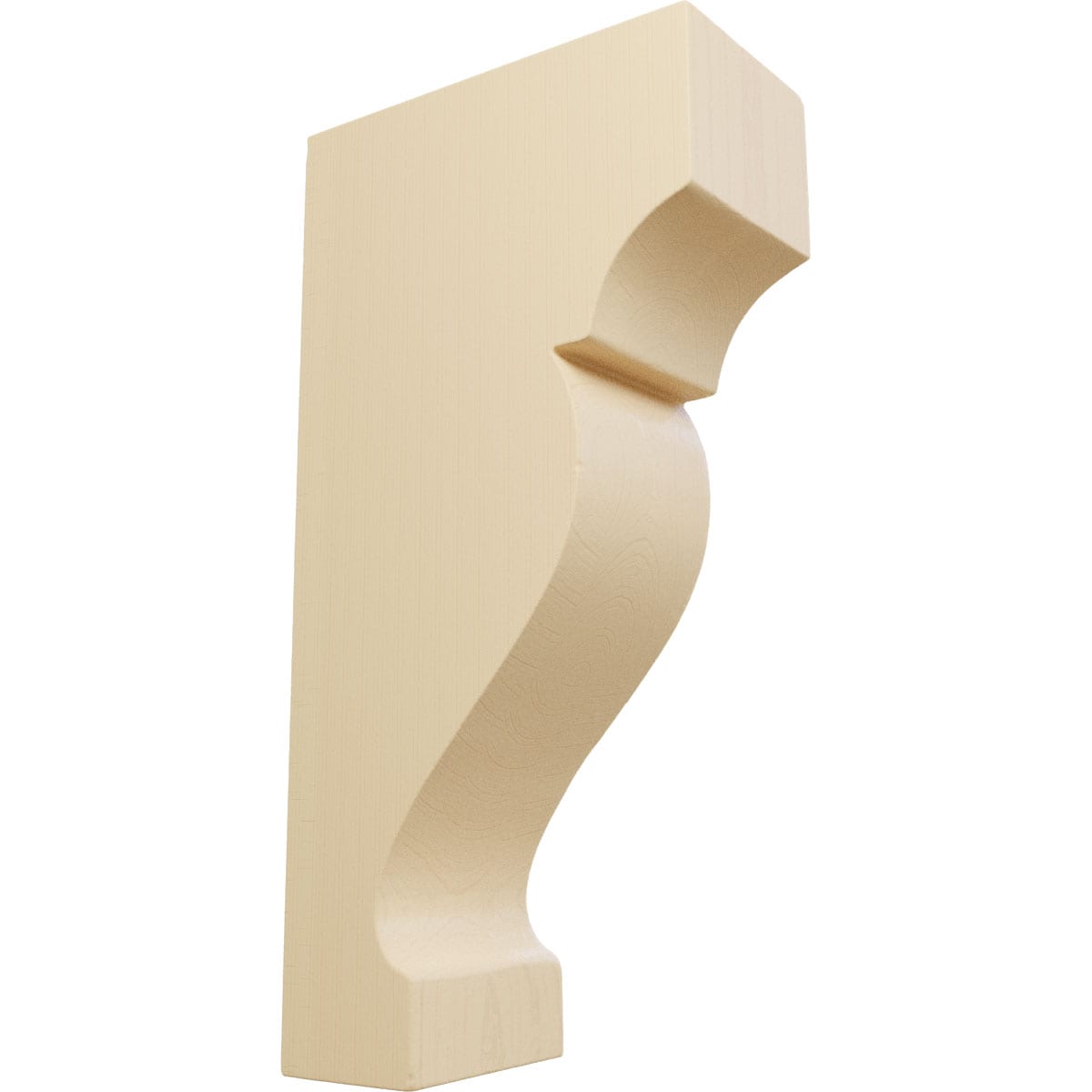 Ekena Millwork CORW02X07X04DRMA 1.75-in x 3.5-in x 7-in Finished Maple Wood Paintable/Stainable Corbel