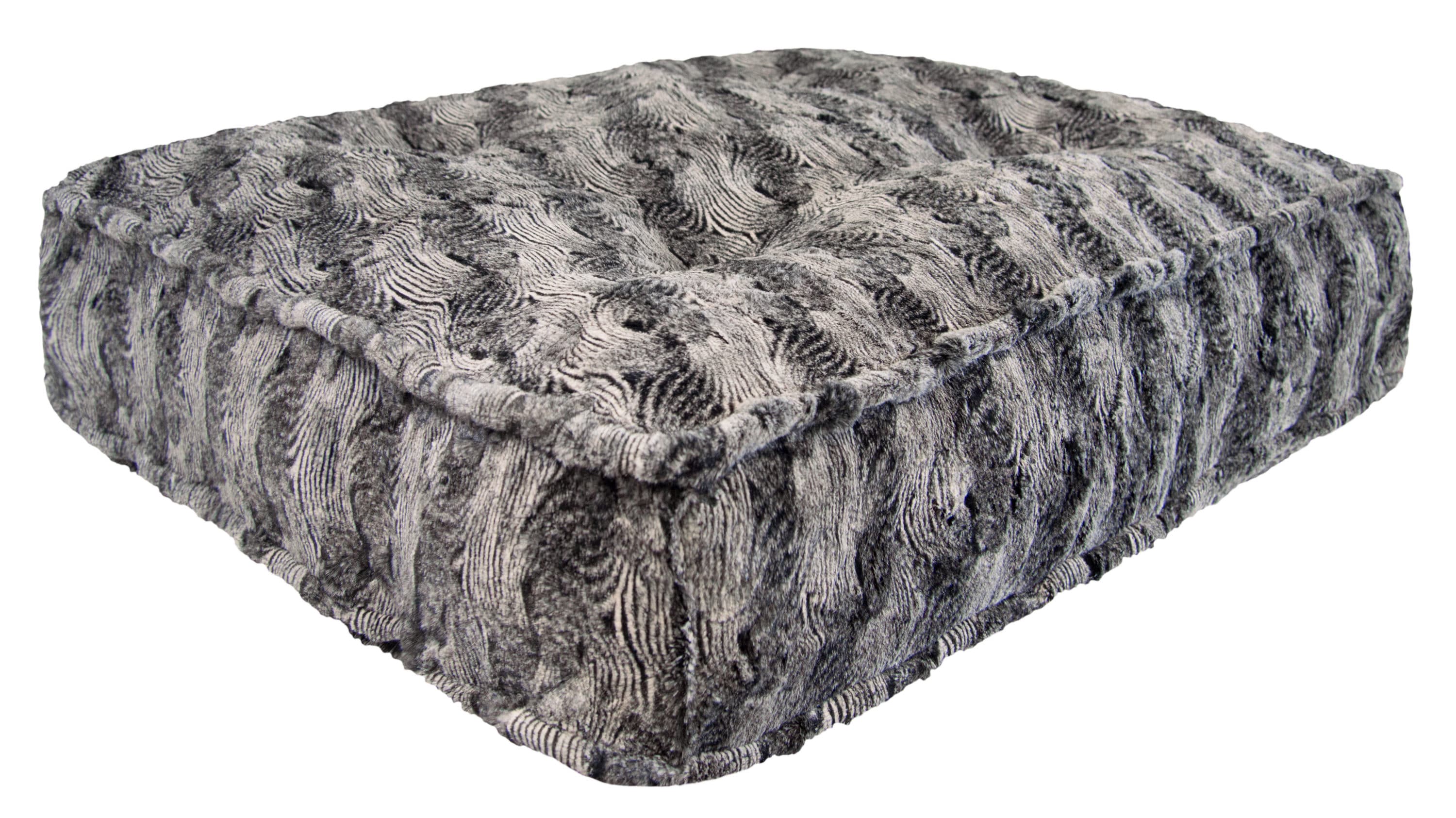 Bessie and Barnie RECT-AS-MD Rectangular Gray Polyester Pillow Dog/Cat Bed ( Medium )