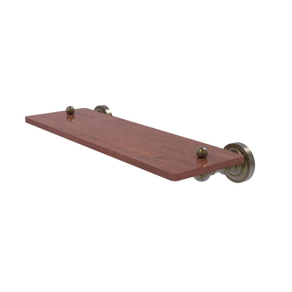 Allied Brass DT-1-16-IRW-ABR Dottingham Antique Brass Wall mount Bathroom Shelf ( 16-in x 2.5-in x 5-in )