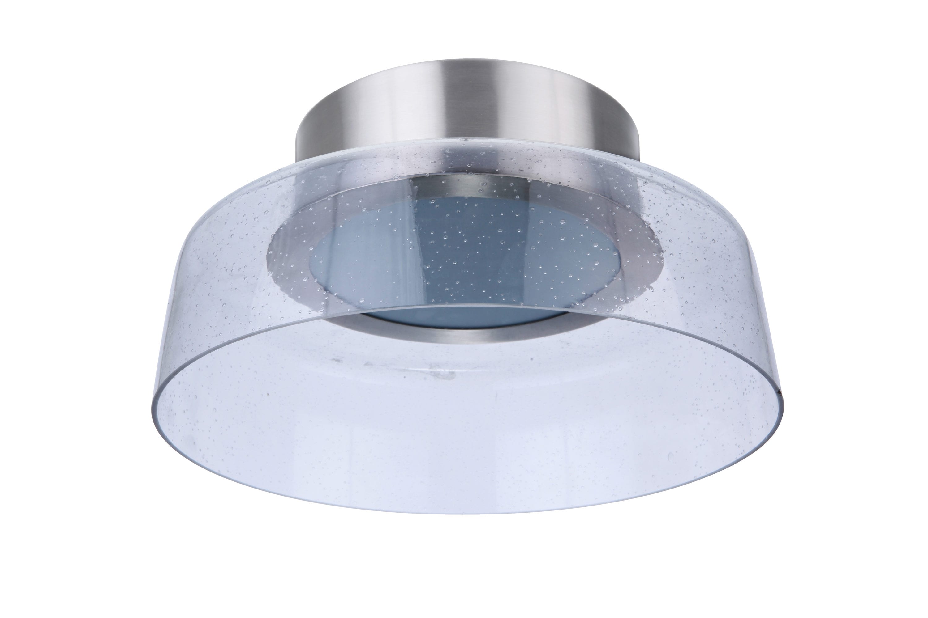 Craftmade 55180-BNK-LED Centric 1 -Light 10.5-in Polished Nickel Indoor/Outdoor Integrated LED Flush Mount Light