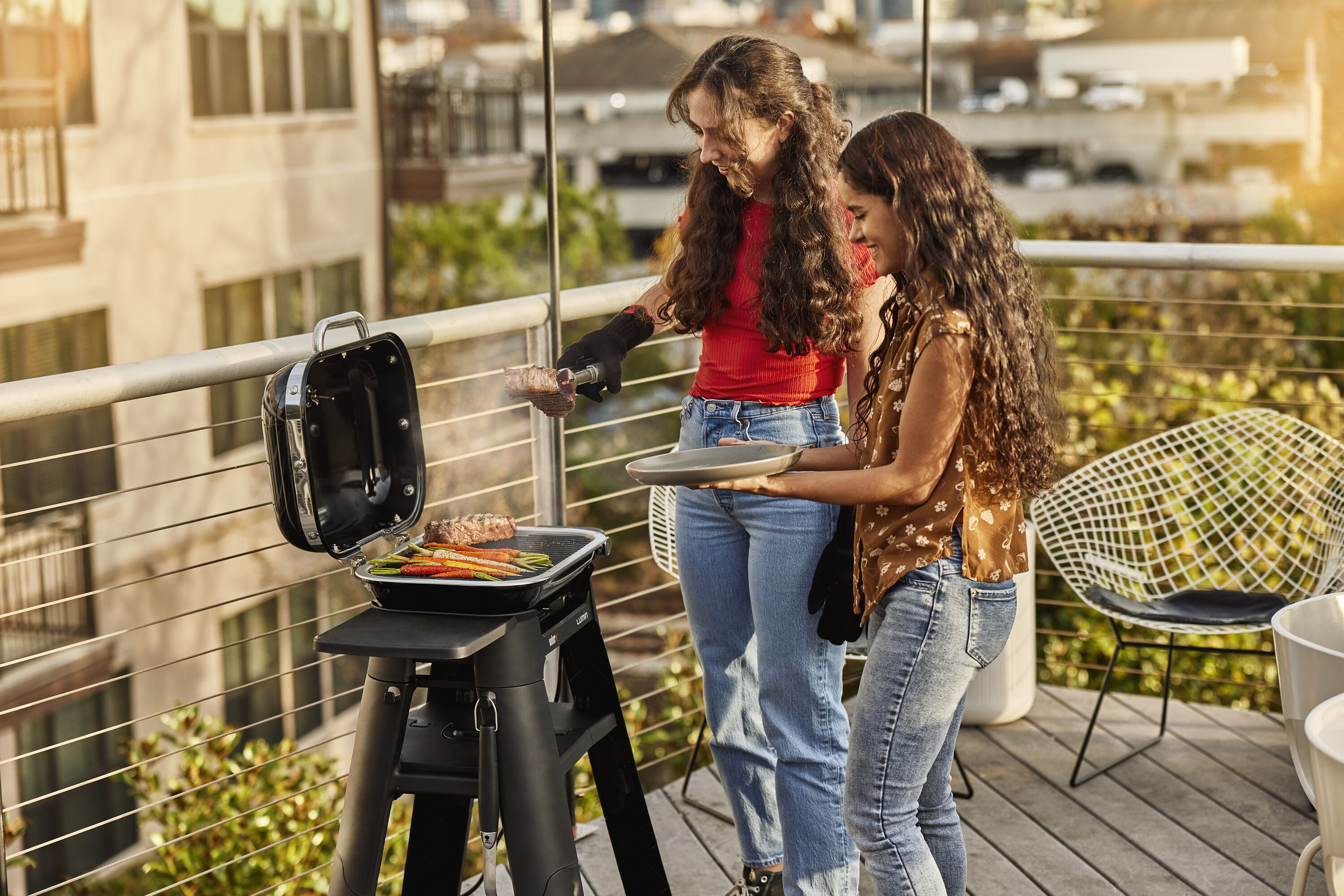 Weber Lumin Compact Electric Grill Green