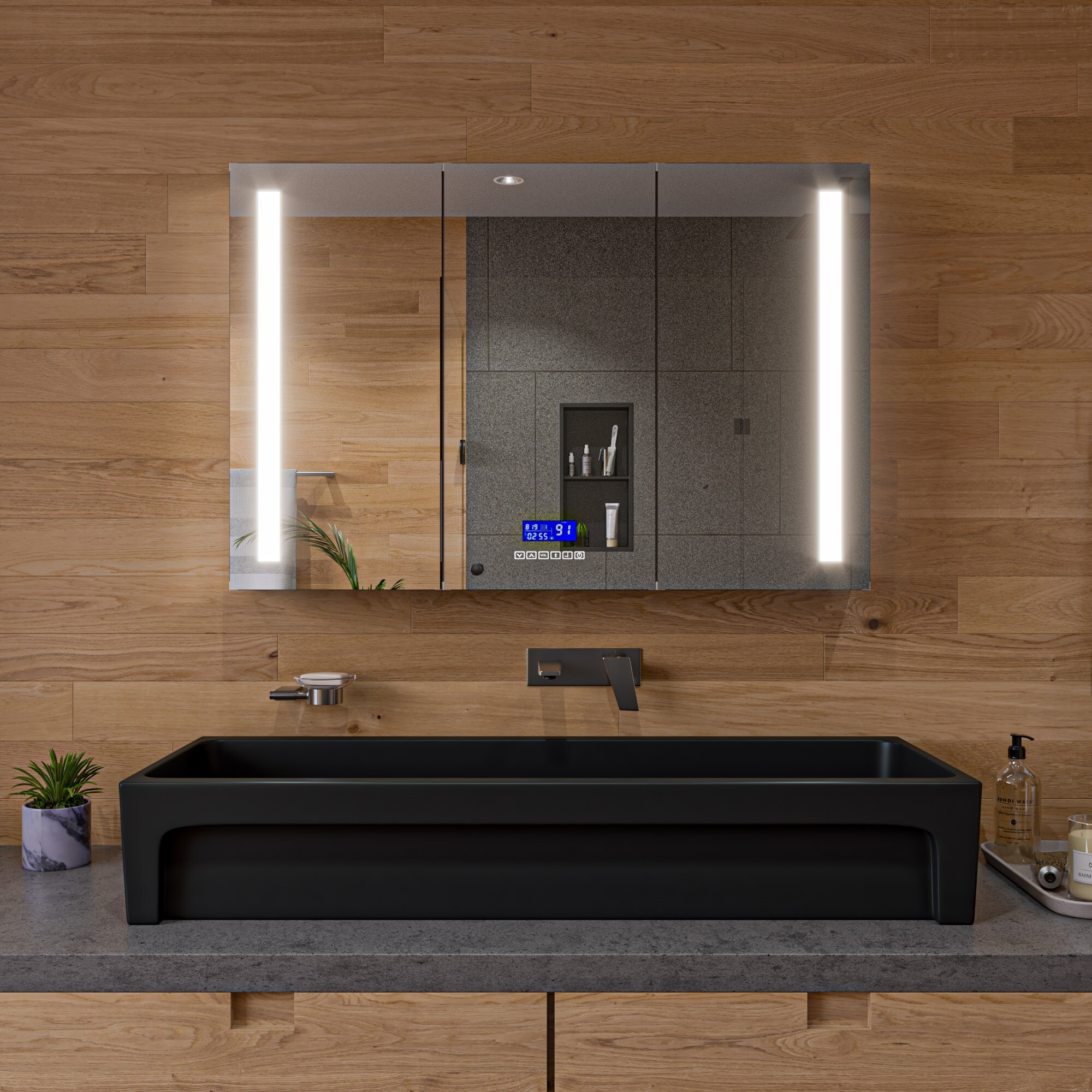Brushed Nickel Wall Mounted Single Handle Bathroom Faucet