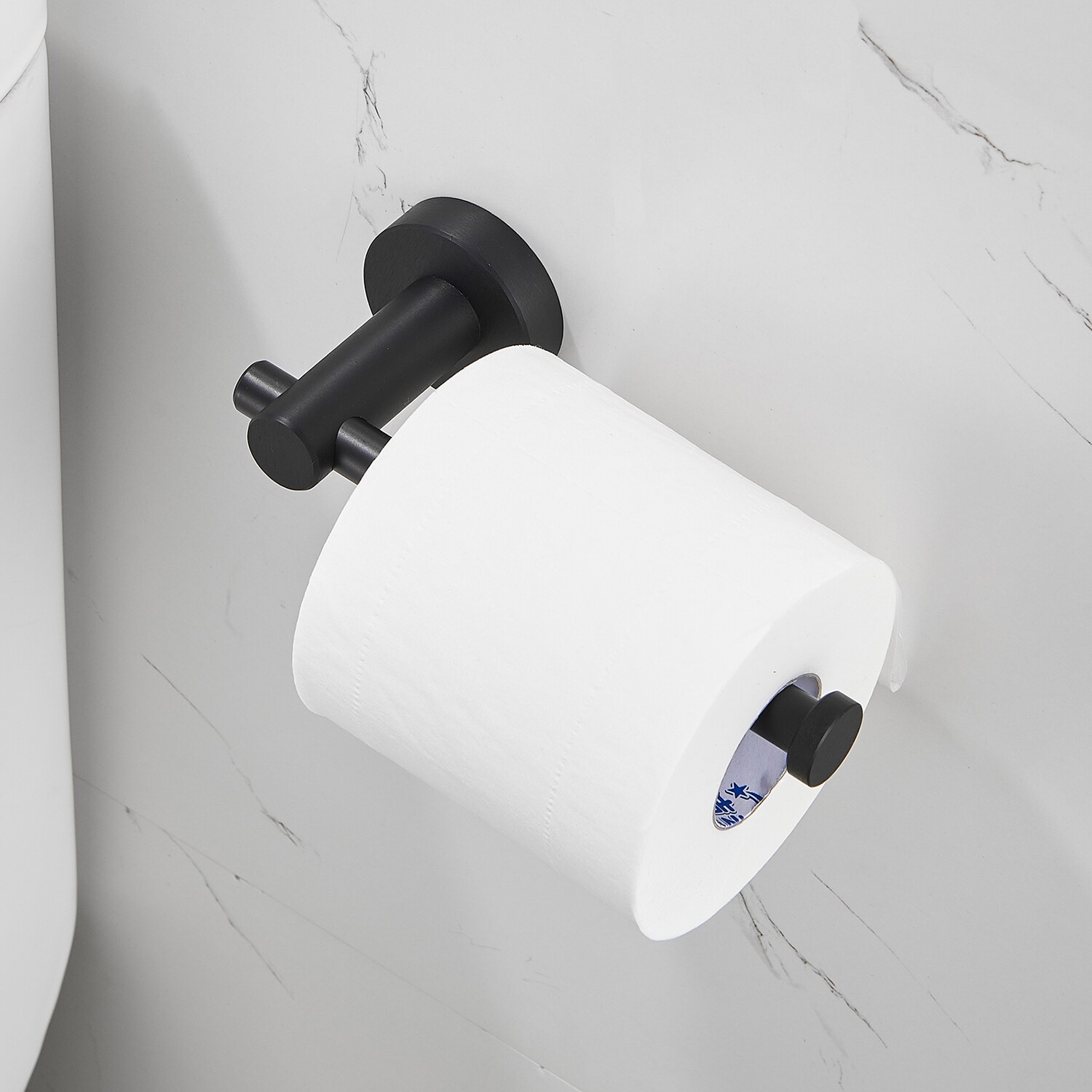 Cobbe Black Wall Mount Single Post Toilet Paper Holder in the Toilet ...