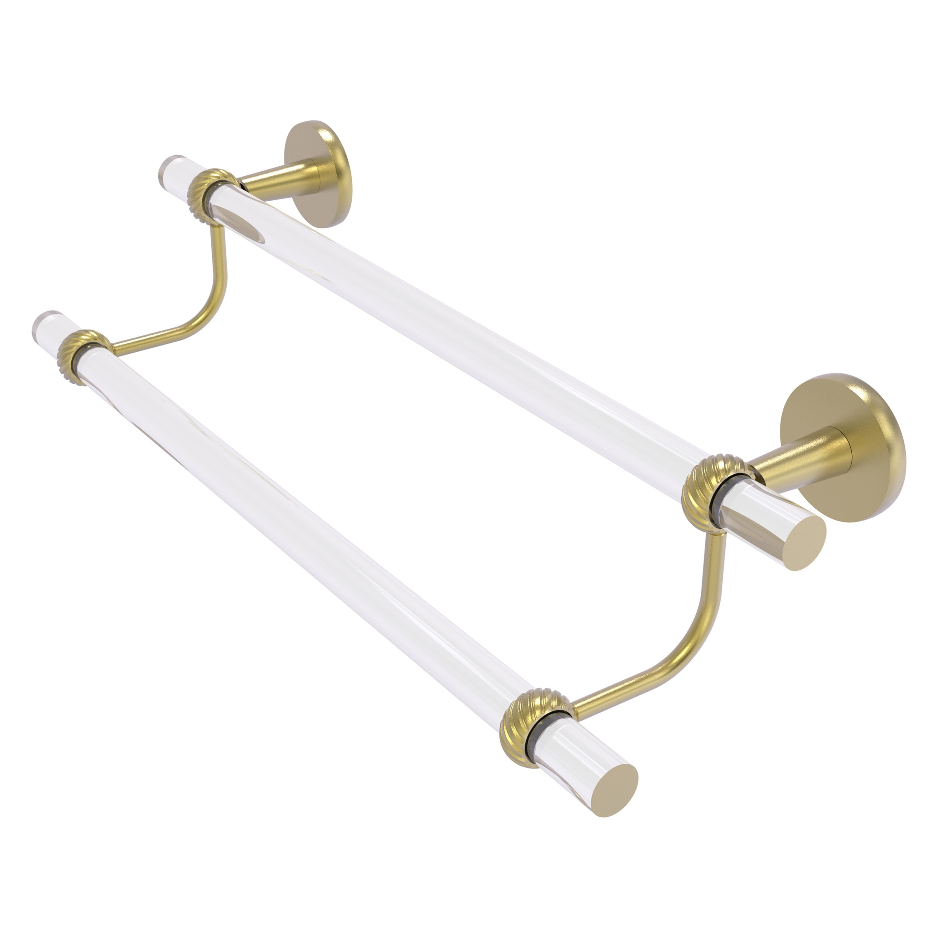 Allied Brass CV-72T-36-SBR Clearview 36-in double Satin Brass Wall mount Double Towel Bar