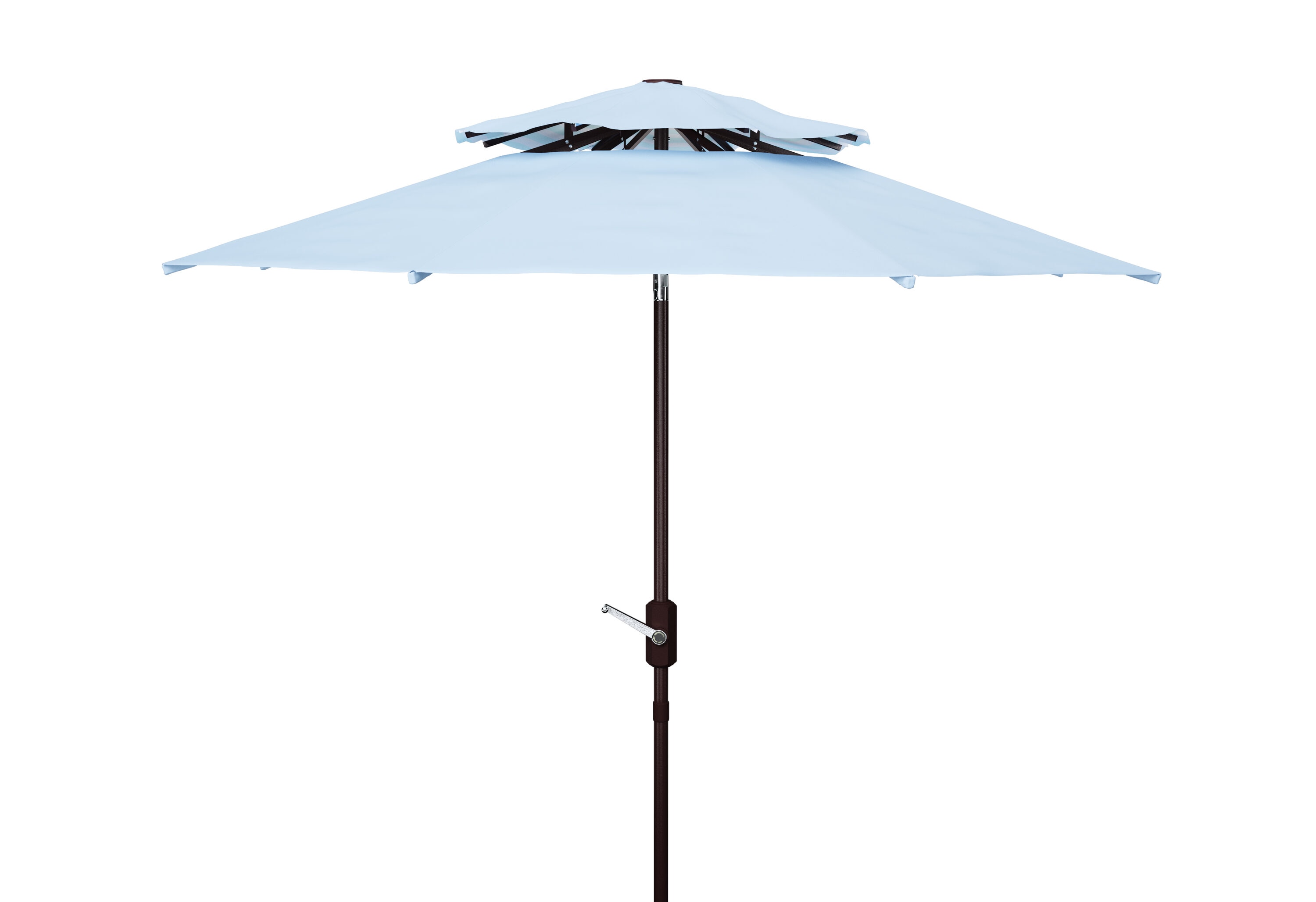 Safavieh PAT8207C 8.43-Feet Aluminum Blue Auto-tilt Market Patio Umbrella
