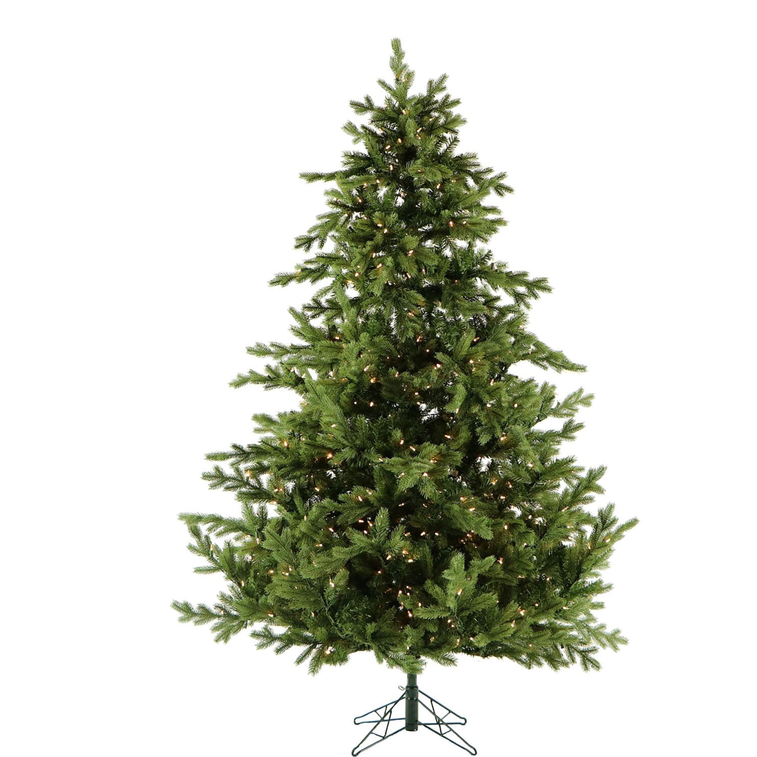 6.5-Foot Green Pine Christmas Tree with Warm White LED Lights