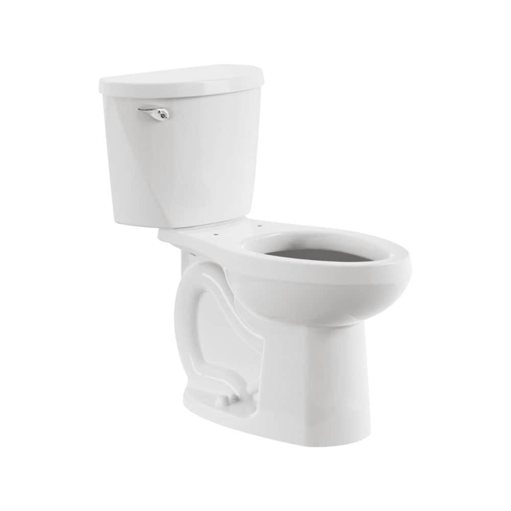 American Standard Mainstream White Elongated Chair height 12-in Rough-In WaterSense 1.28 GPF 2-piece Toilet