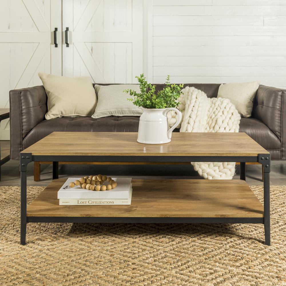 Walker Edison Rustic Barnwood Accent Table Set at Lowes.com