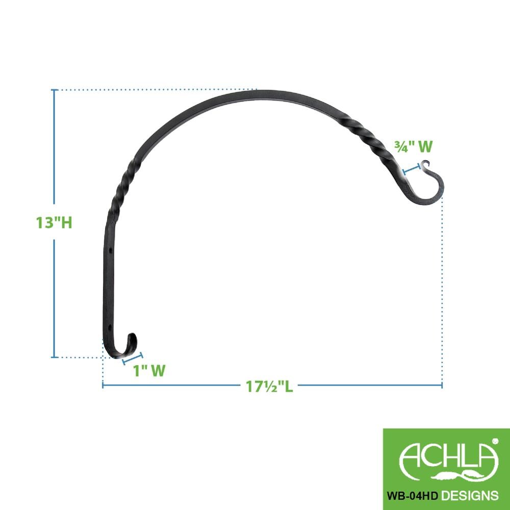 12 in. Swivel Plant Hangers Outdoor Heavy-Duty - Black Iron Plant Hanging Hook Bracket (2-Pack)