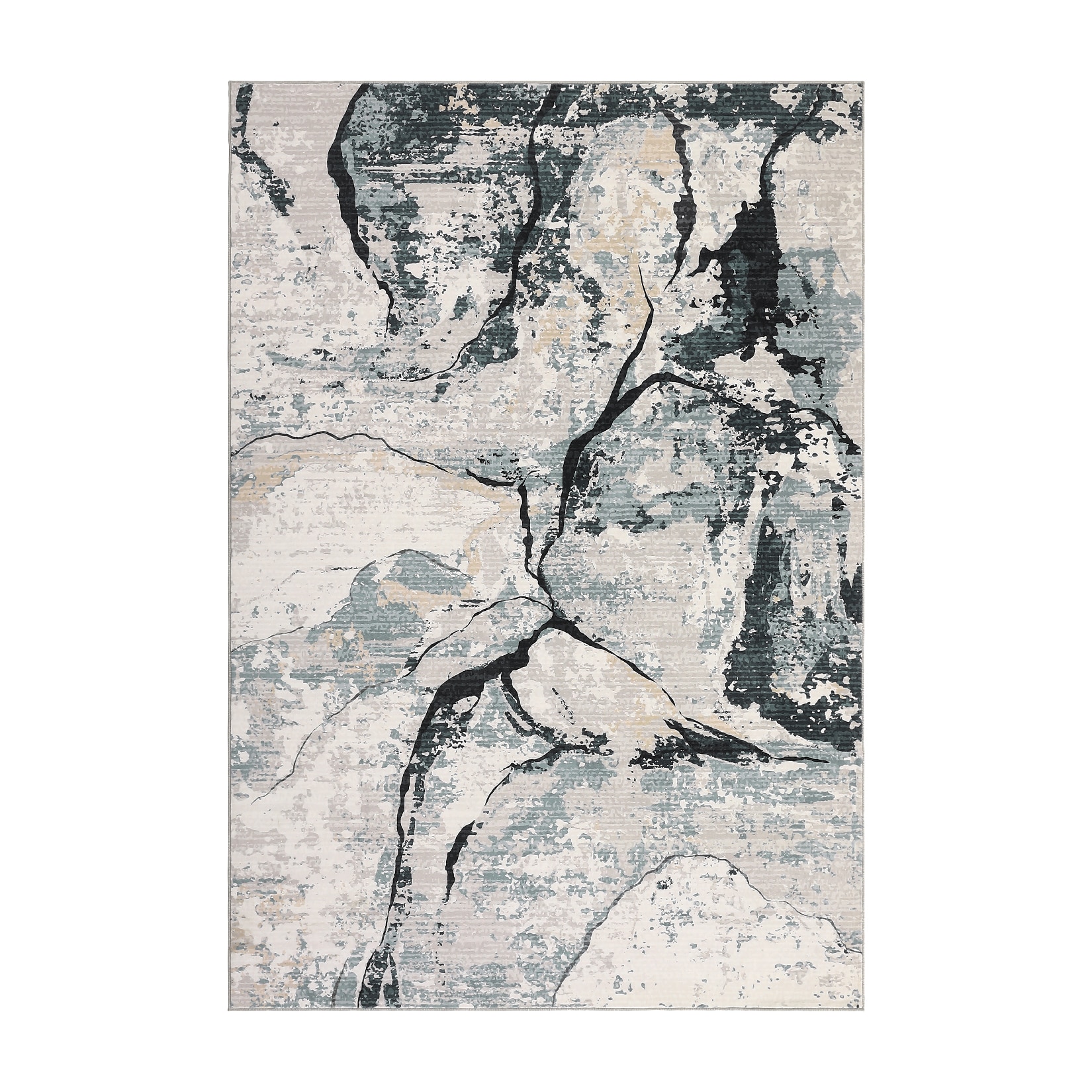 Qeetex 9 x 12 ft Polyester Pearl Velvet Blue Rectangular Hallway ...