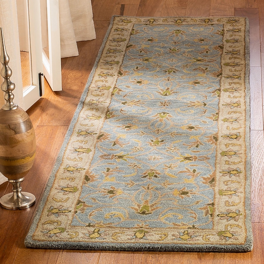 Safavieh Heritage Rarpur 4 x 4 Light Blue/Beige Square Indoor Floral/Botanical Oriental Handcrafted Area Rug Safavieh Heritage Rarpur 4 x 4 Light Blue/Beige Square Indoor Floral/Botanical Oriental Handcrafted Area Rug