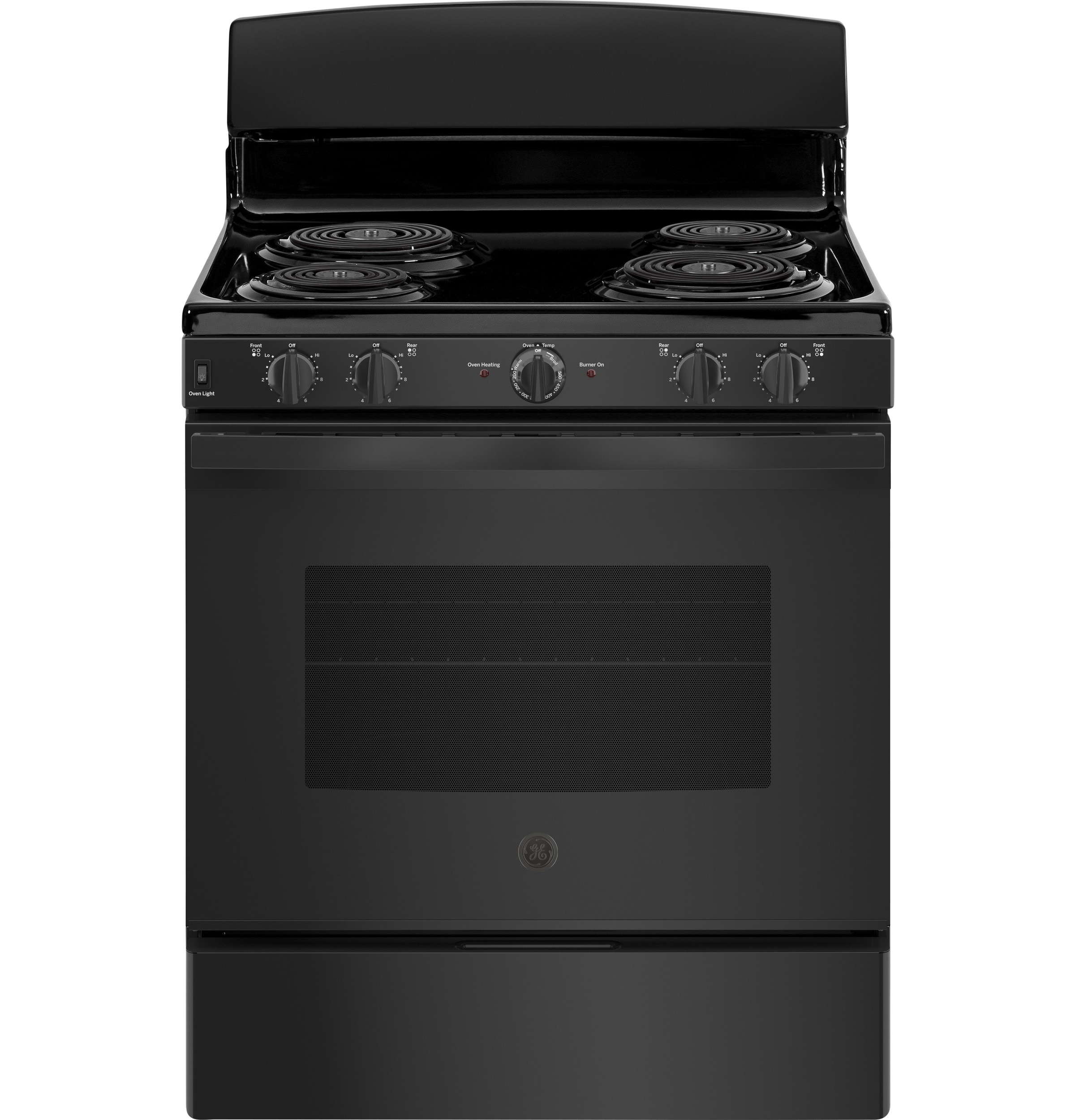GE JBS460DMBB 30-in 4 burners 5.0-cu ft Freestanding Electric Range ( Black )