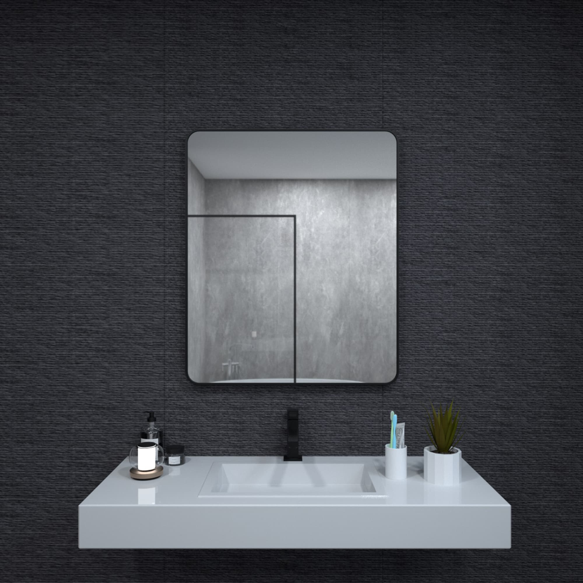 ExBrite FUBM3036MB Framed-Bath-Mirrors - View #7