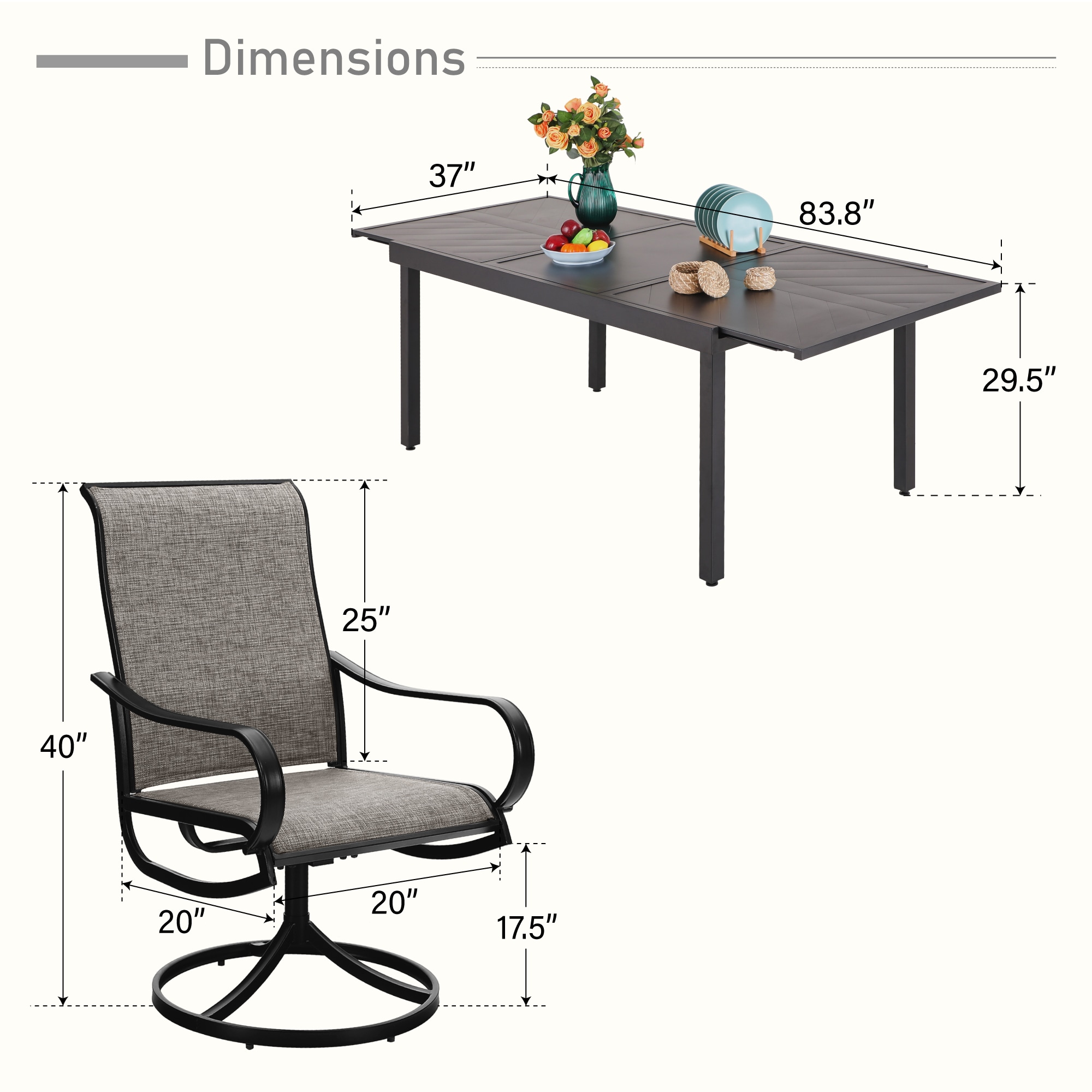 Sunshine Valley TC7-093-B-425 Patio-Dining-Sets - View #10