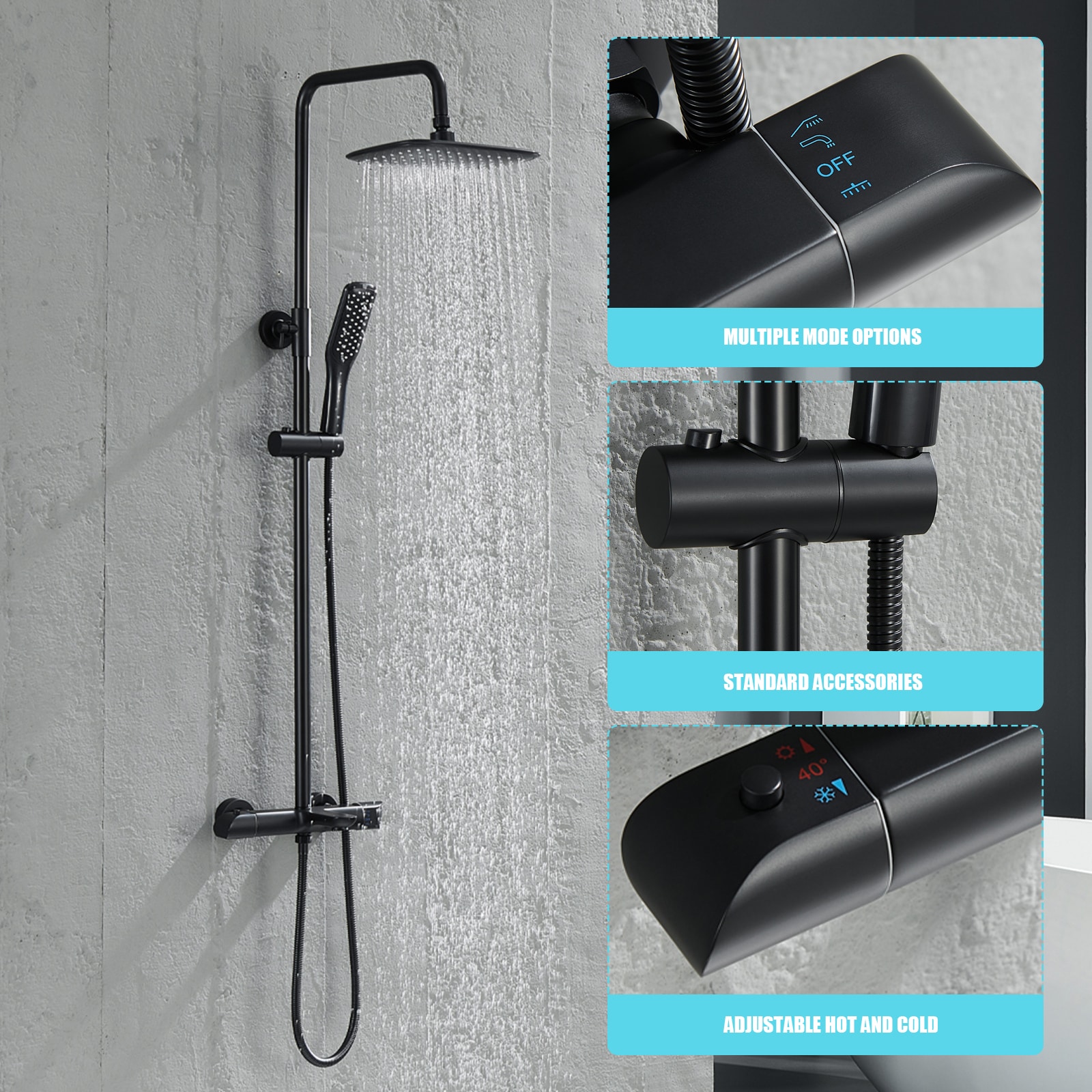 Flynama XY-291BG Showerhead-Bar-Panels - View #7
