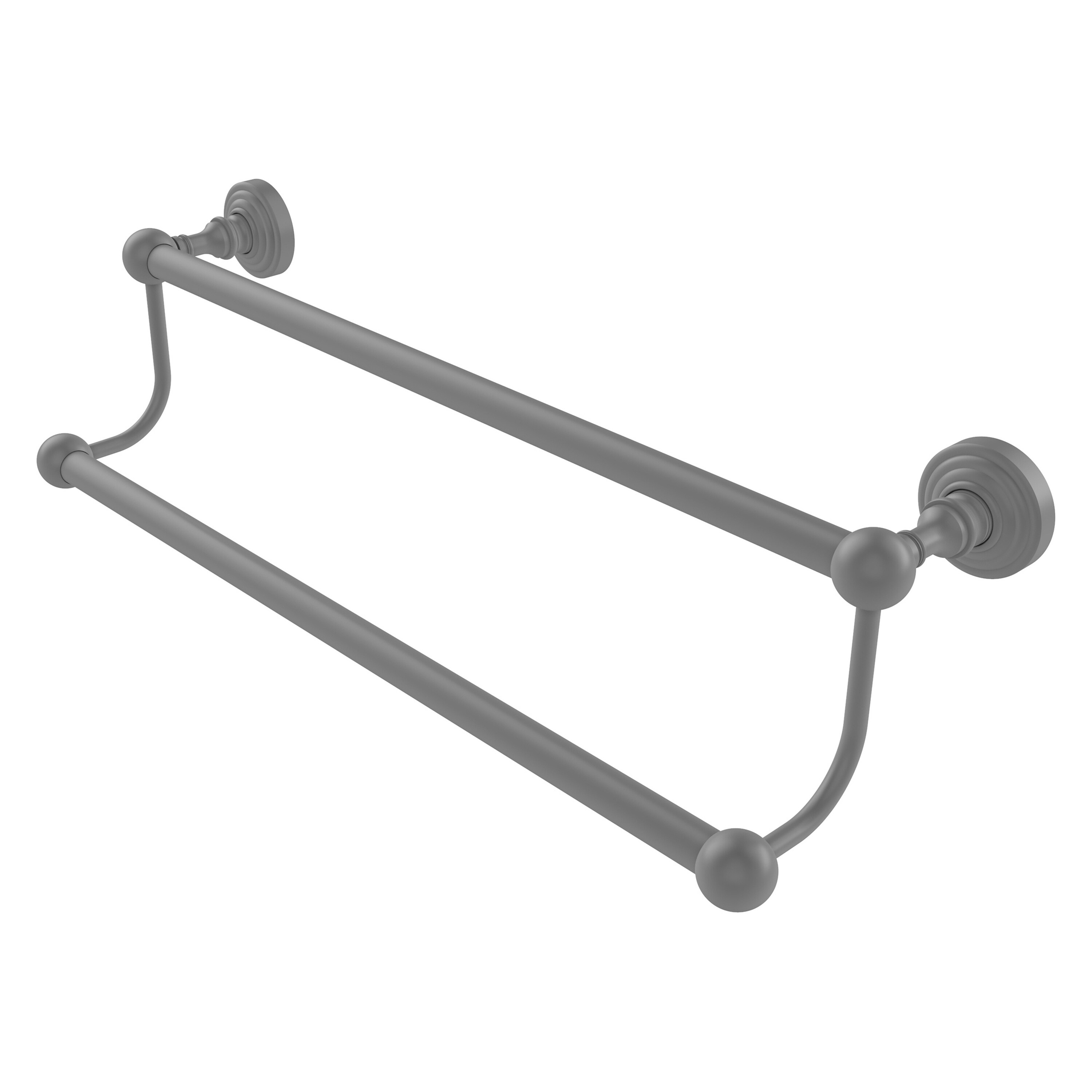 Allied Brass WP-72/30-GYM Waverly Place 30-in double Matte Gray Wall mount Double Towel Bar