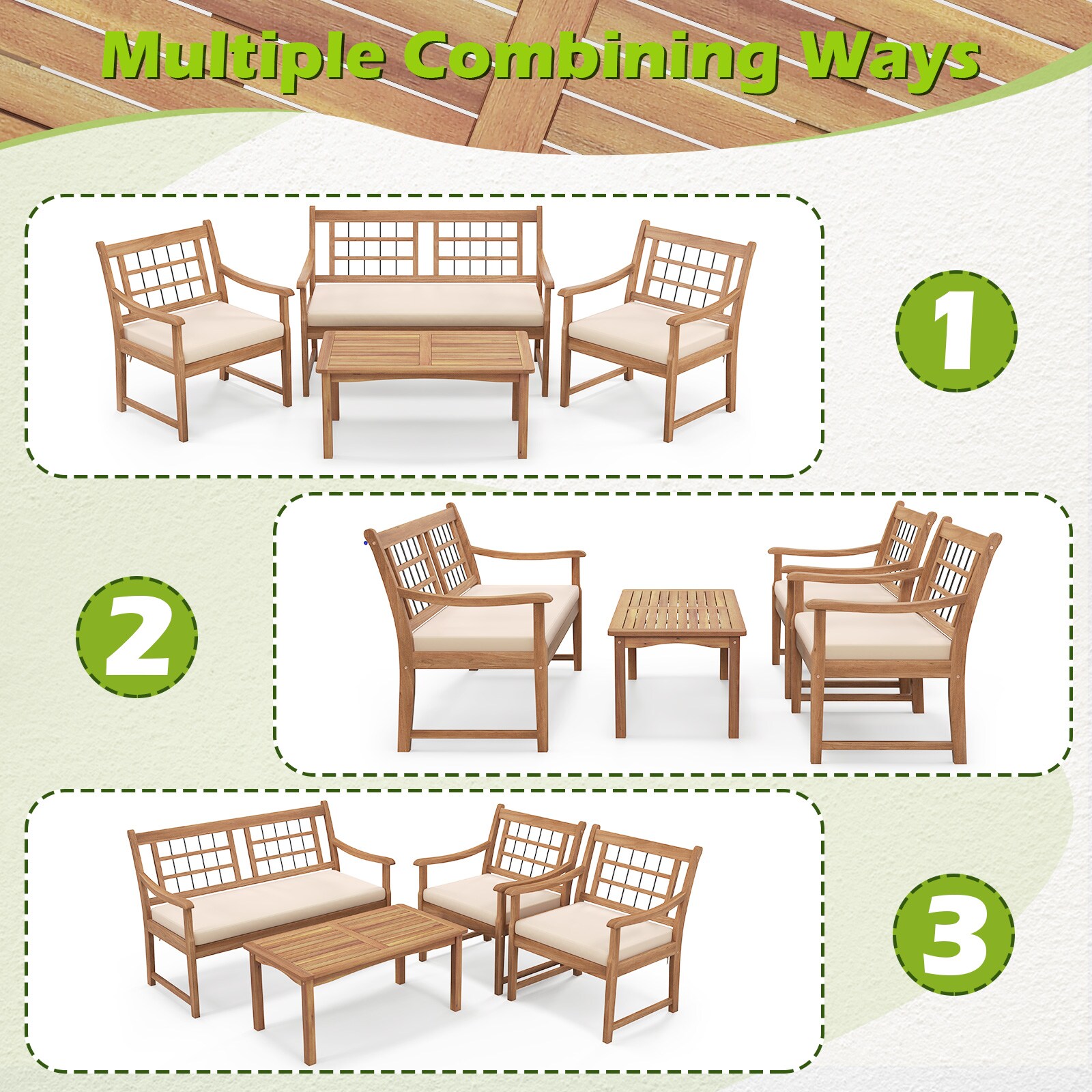 Ayelon 588WHLW4KHW72 Patio-Conversation-Sets - View #8