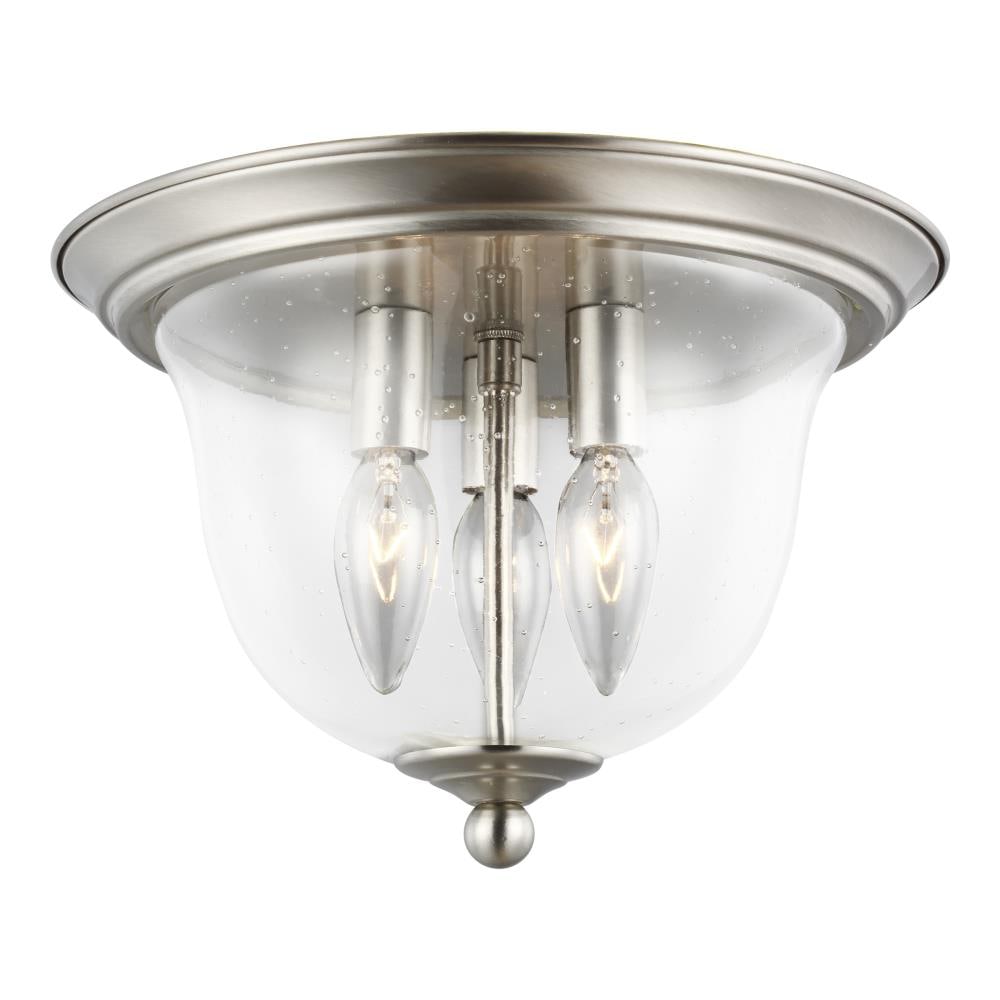 Generation Lighting 7514503EN-962 Belton 1-Light Brushed Nickel Semi-Flush mount light ENERGY STAR