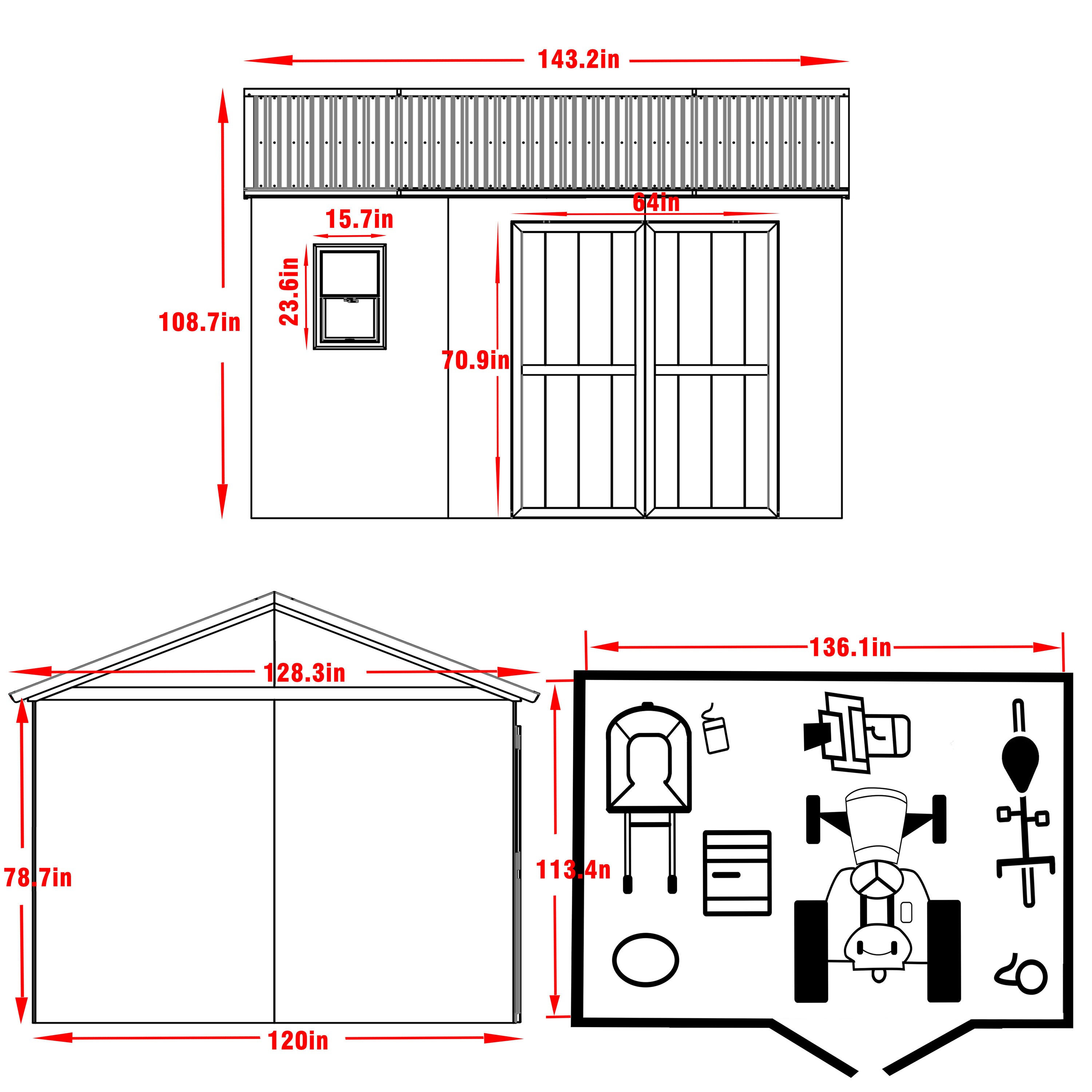 VEIKOUS PG0301-WD-7 Wood-Storage-Buildings - View #4