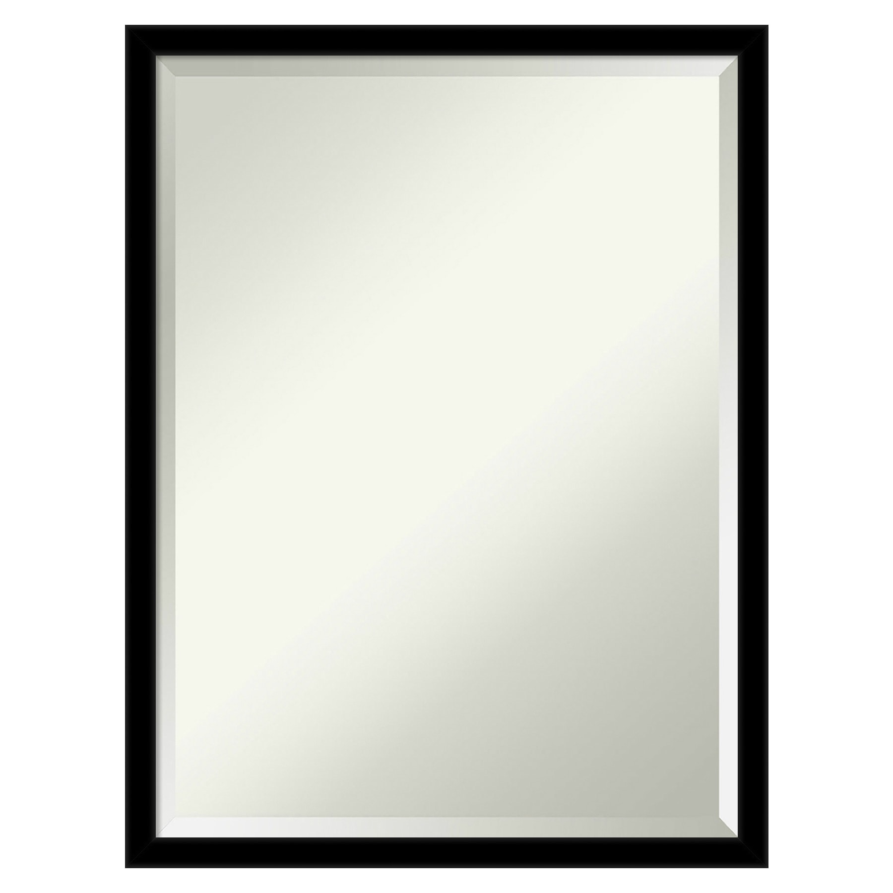Jet Black Rectangular Wall Mirror with Polystyrene Frame