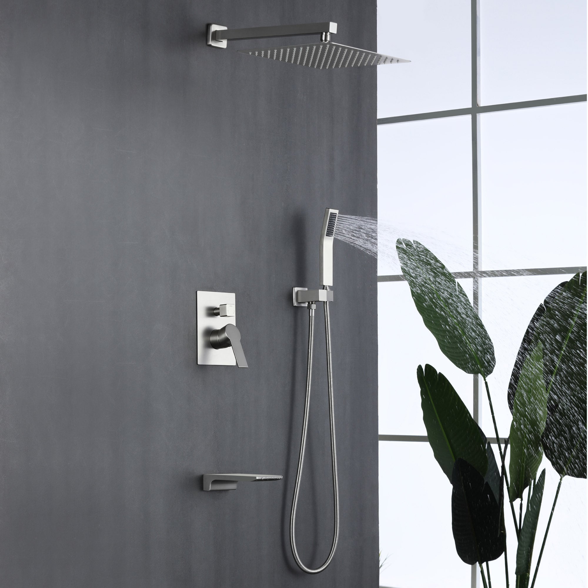 WELLFOR SPA-88016BN-12 Showerhead-Bar-Panels - View #9