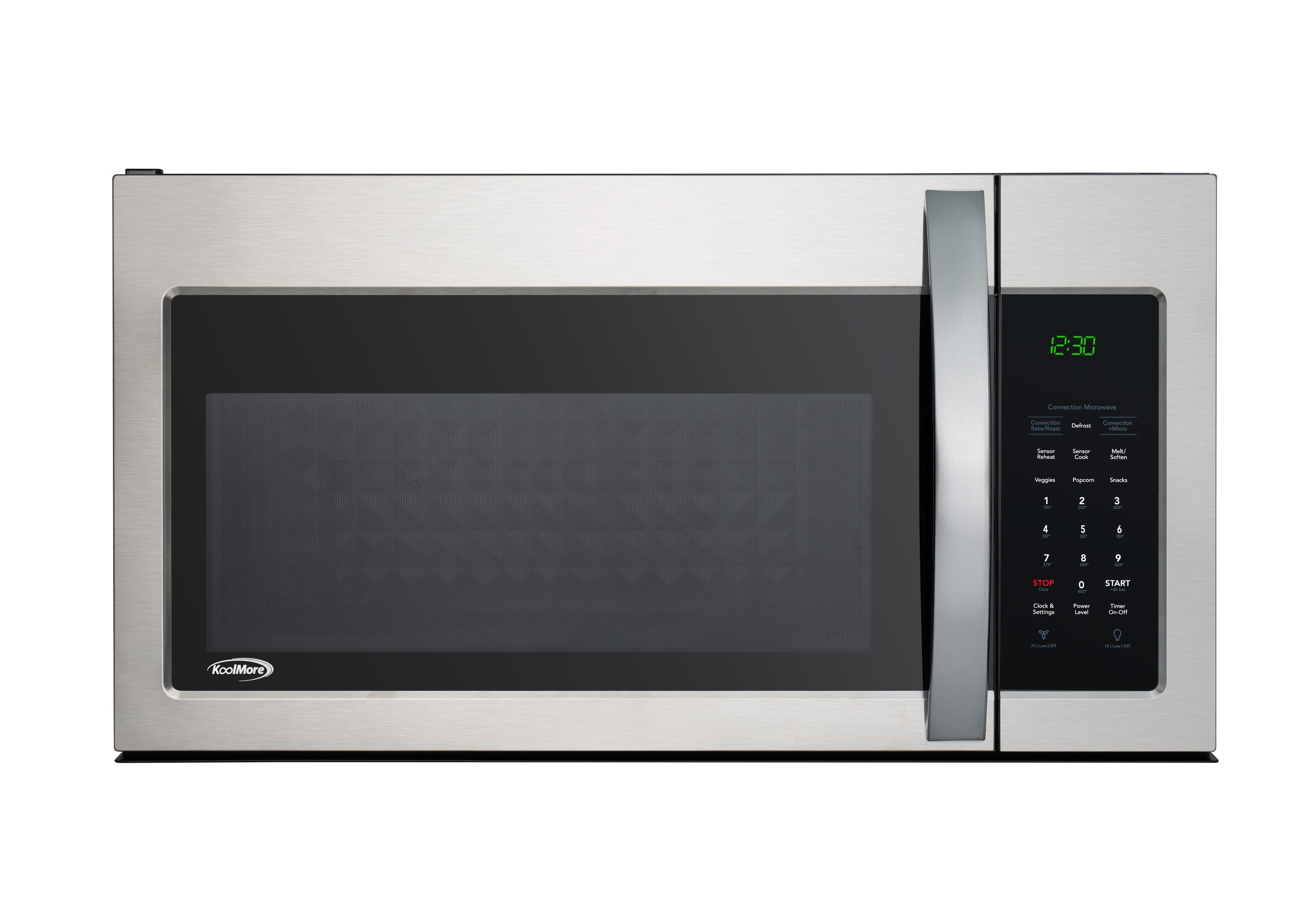 KoolMore LOW-KM-MOTC-15SS 1.5-cu ft 29.9-in Over-the-Range Convection Microwave ( Black Stainless steel )
