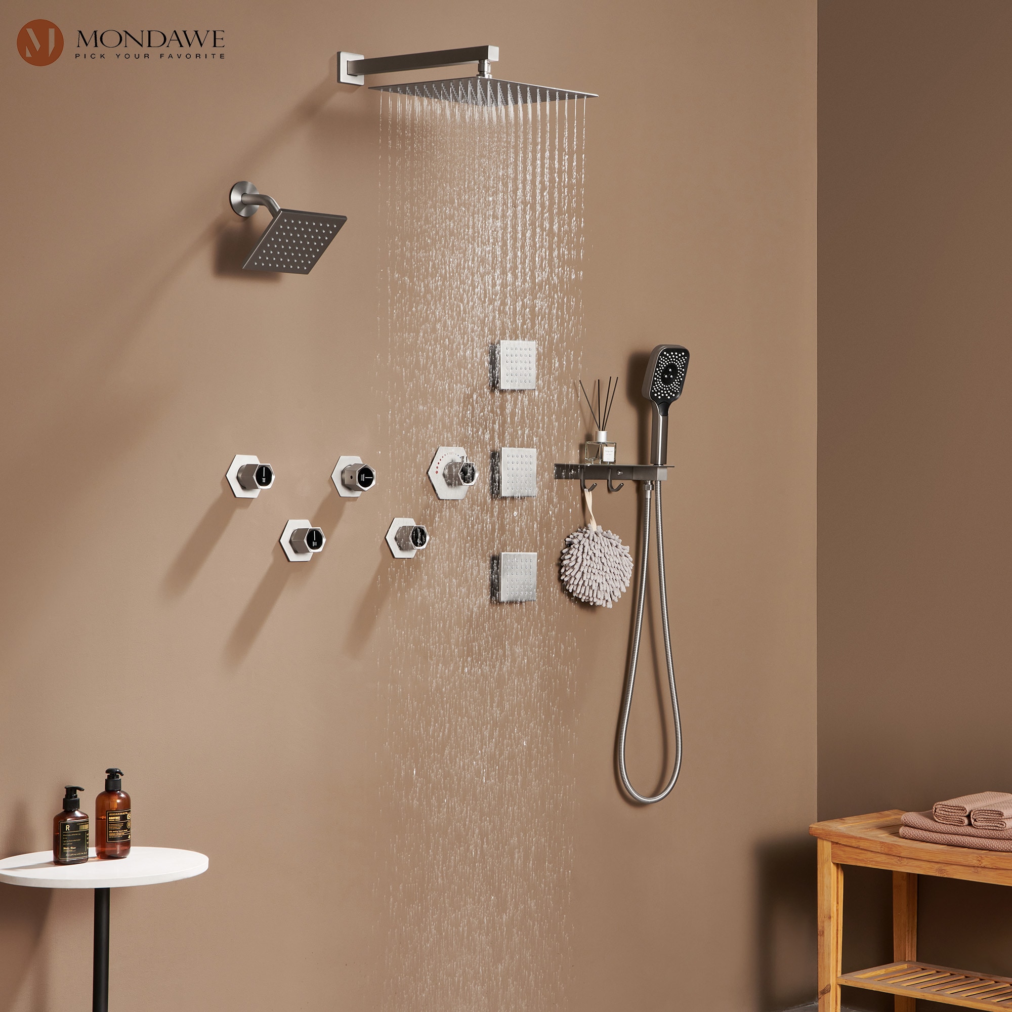 Mondawe MD-BN-6105 Showerhead-Bar-Panels - View #3
