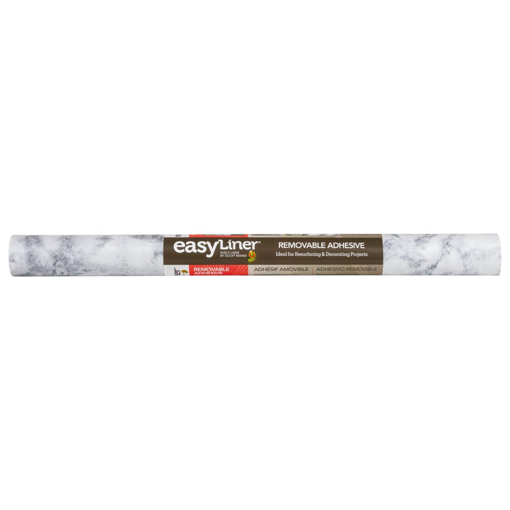 Lot Of 5 Duck Brand Easy Liner Adhesive 20x15' Shelf Liner - Beige Marble