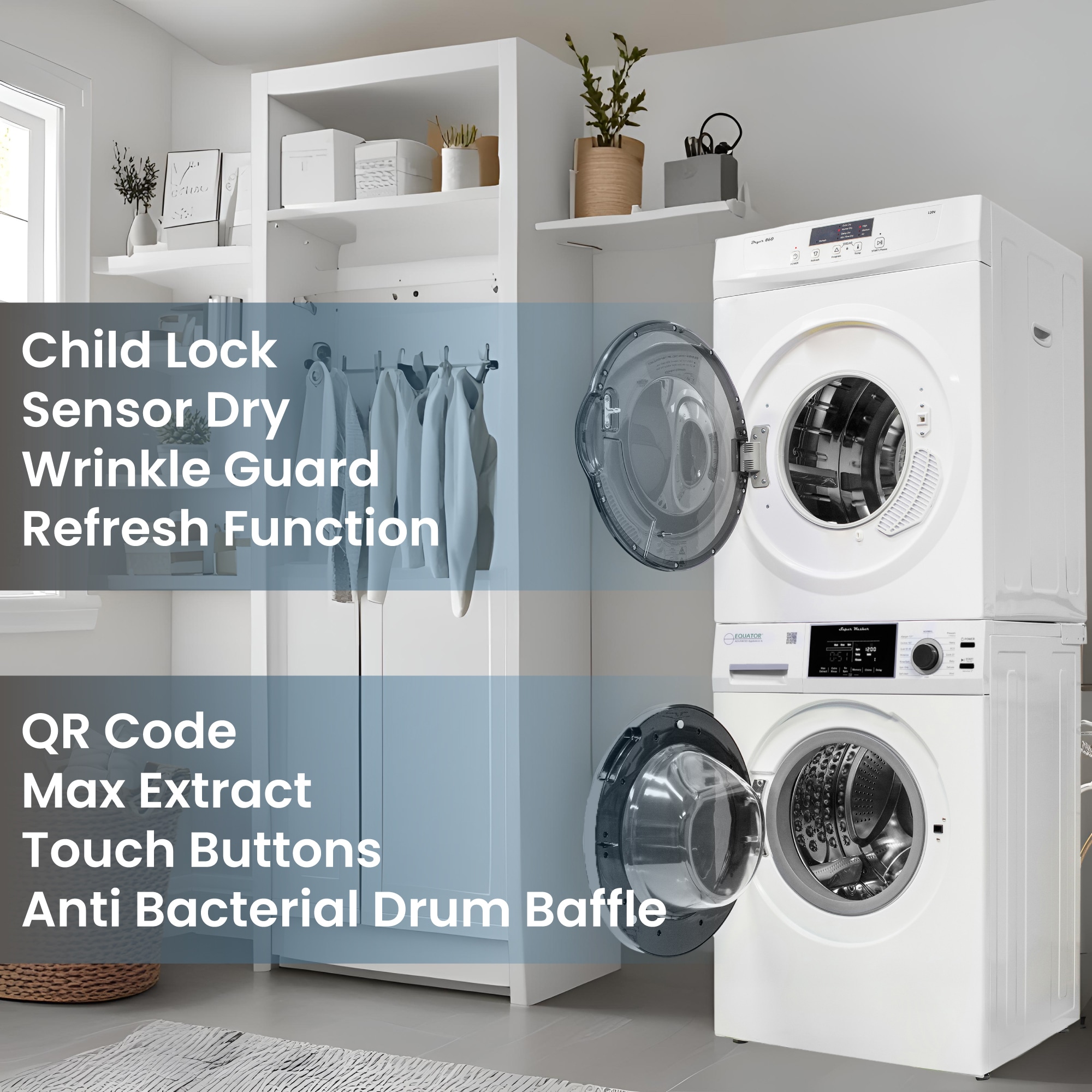 Equator Advanced Appliances EW 835 + ED 860 Combo-Washer-And-Dryer - View #8