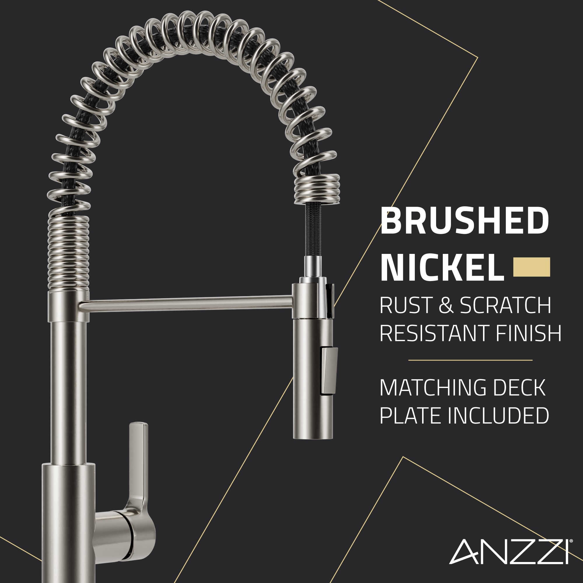 Brushed Nickel Touchless Pull-Down Kitchen Faucet with Motion Sensor