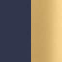 Dark Blue with Brushed Gold Trim