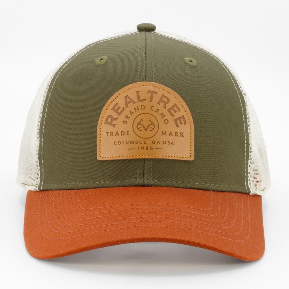 Realtree RTR-1090-GS Men's Olive/Burnt Orange/Khaki Cotton Baseball cap