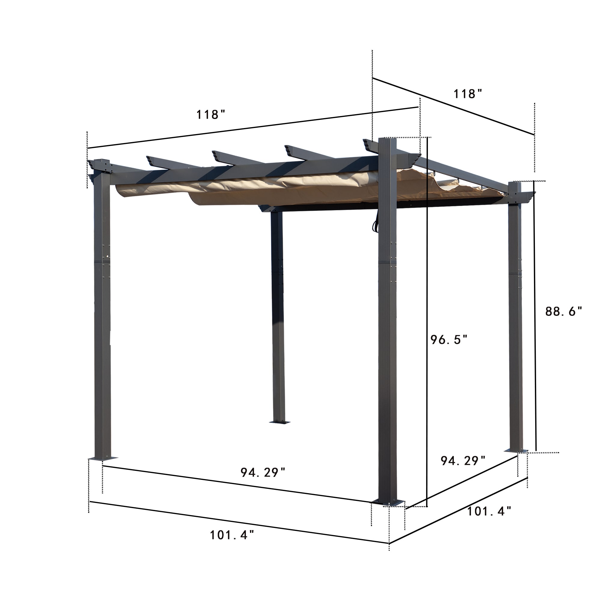 Kozyard KZMPG1010GRA Pergolas-2 - View #7