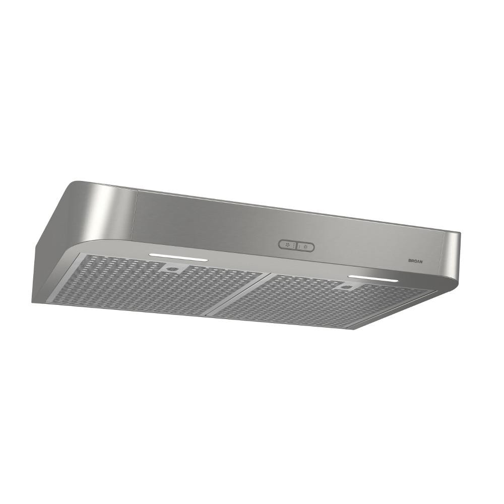 Broan 30-in 400-CFM Convertible Stainless Under Cabinet Range Hoods ...