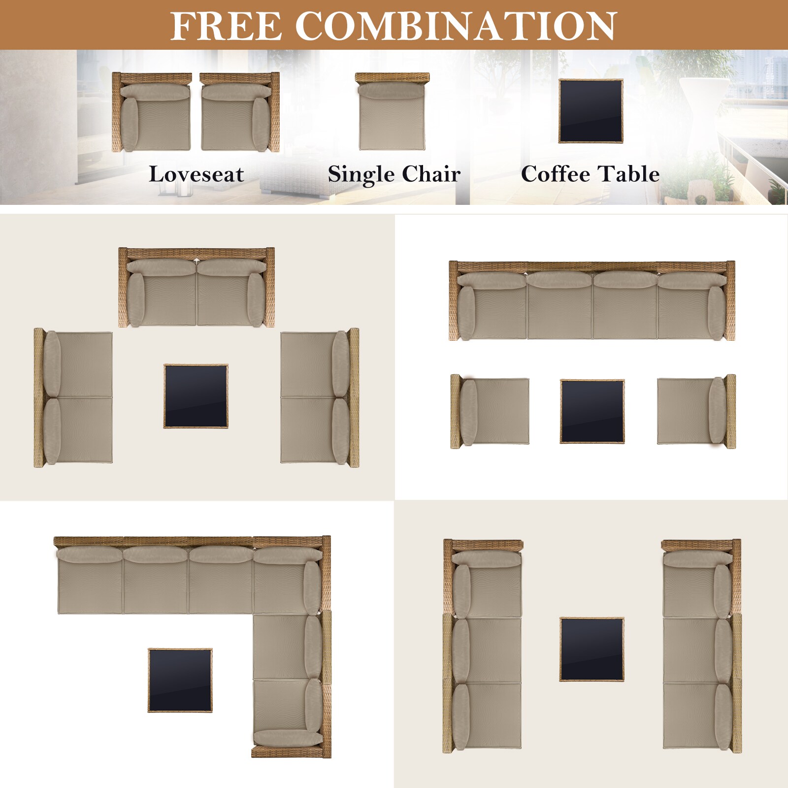 NOBLEMOOD LS-2035CO Patio-Conversation-Sets - View #6
