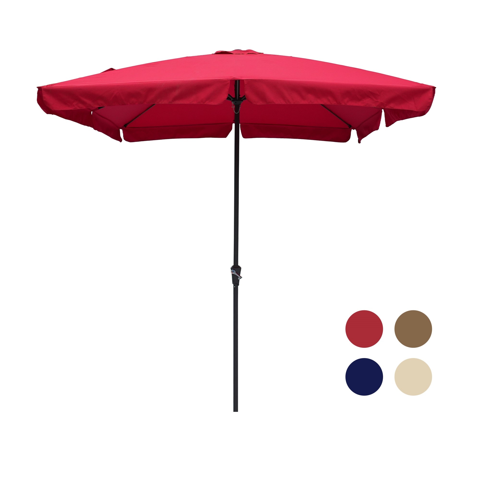 Mondawe WF-WS2234 10-ft Steel Red No-tilt Market Patio Umbrella